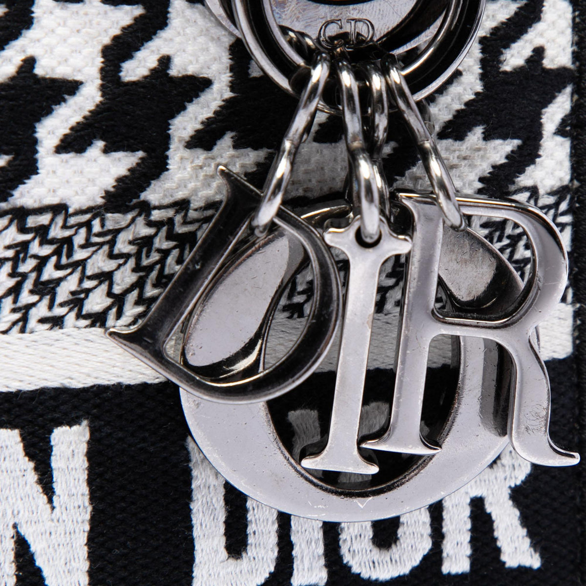 Dior Mini Embroidered Canvas Houndstooth Lady D Lite