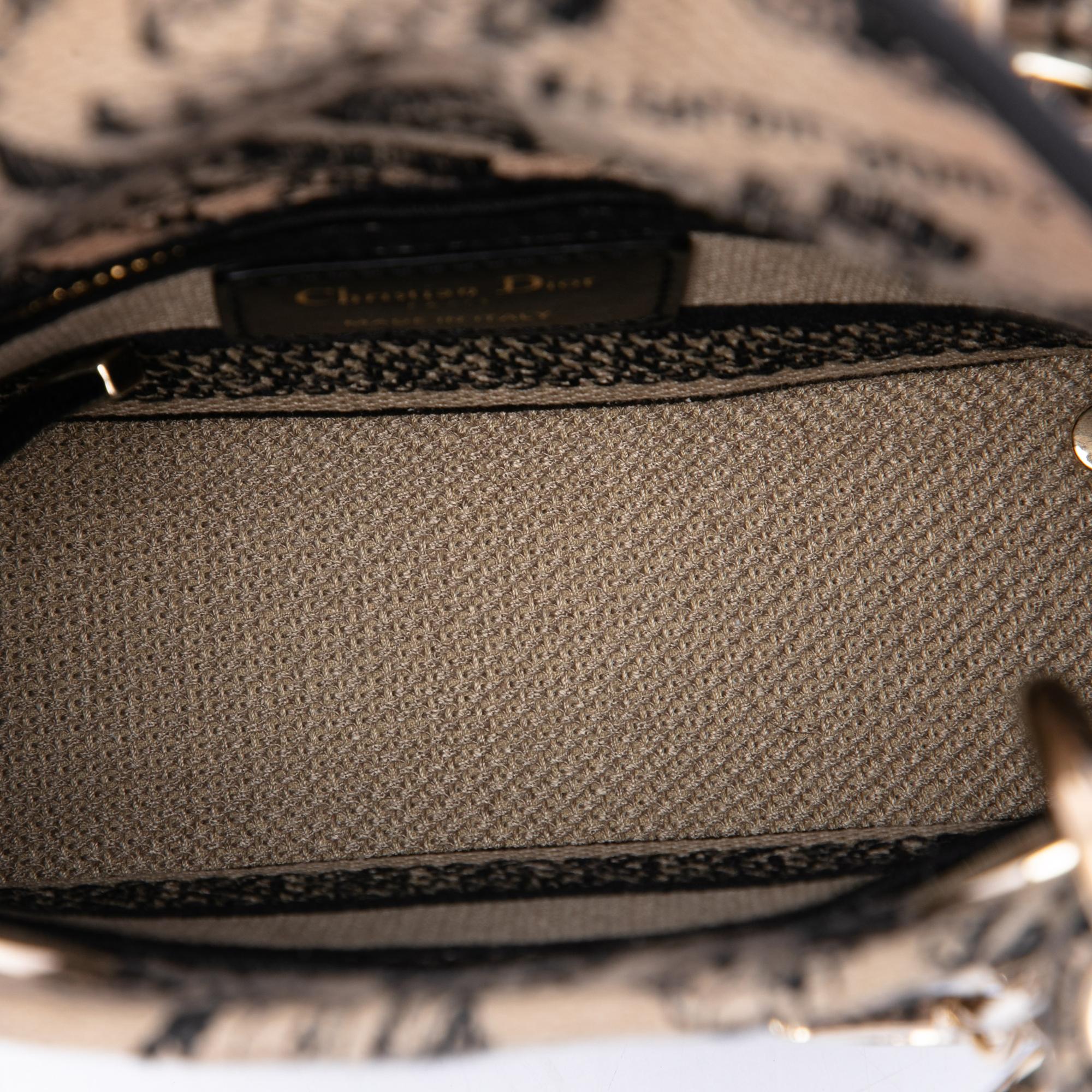 Dior Mini Embroidered Canvas Plan de Paris Lady D Lite