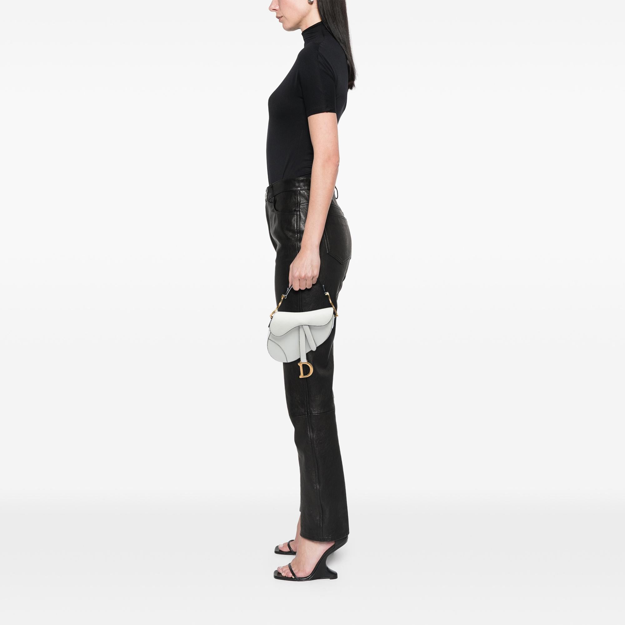 Dior Mini Grained Calfskin Saddle Bag