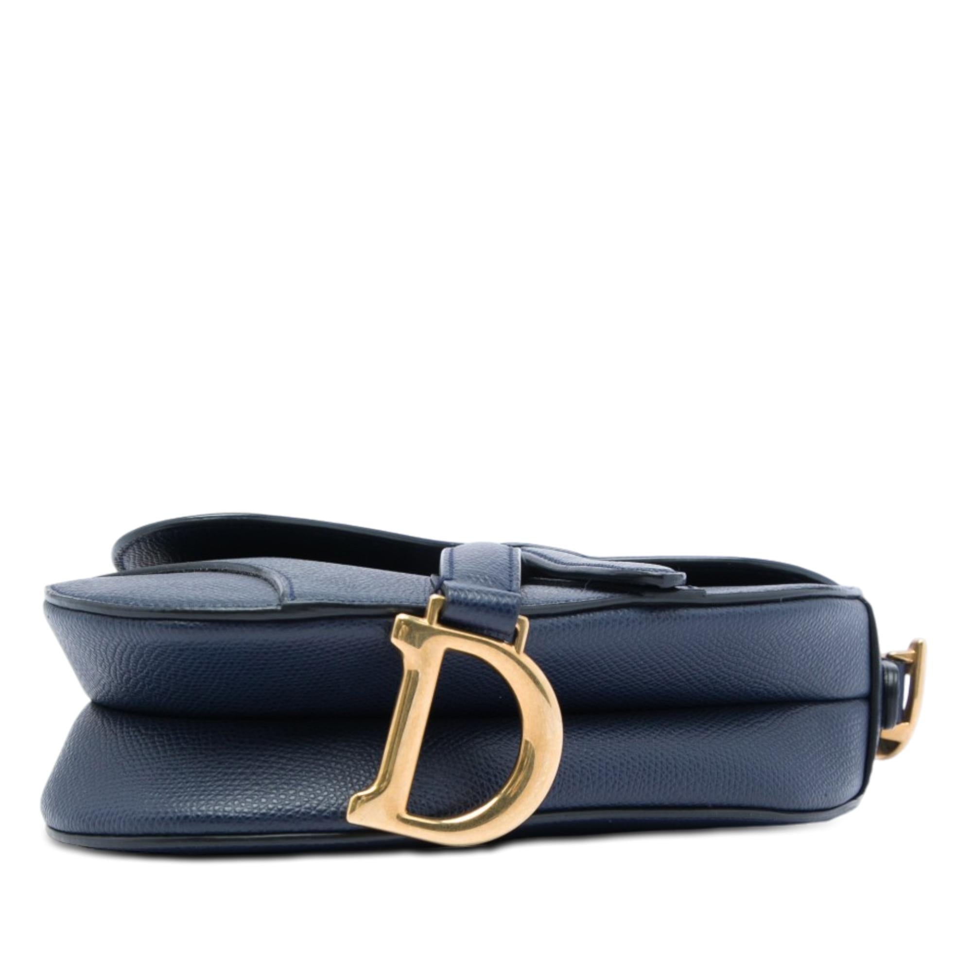 Dior Mini Grained Calfskin Saddle Bag