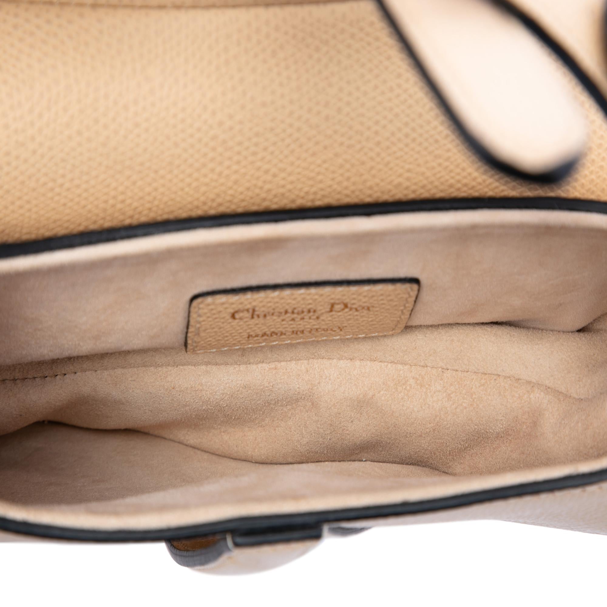 Dior Mini Grained Calfskin Saddle Bag