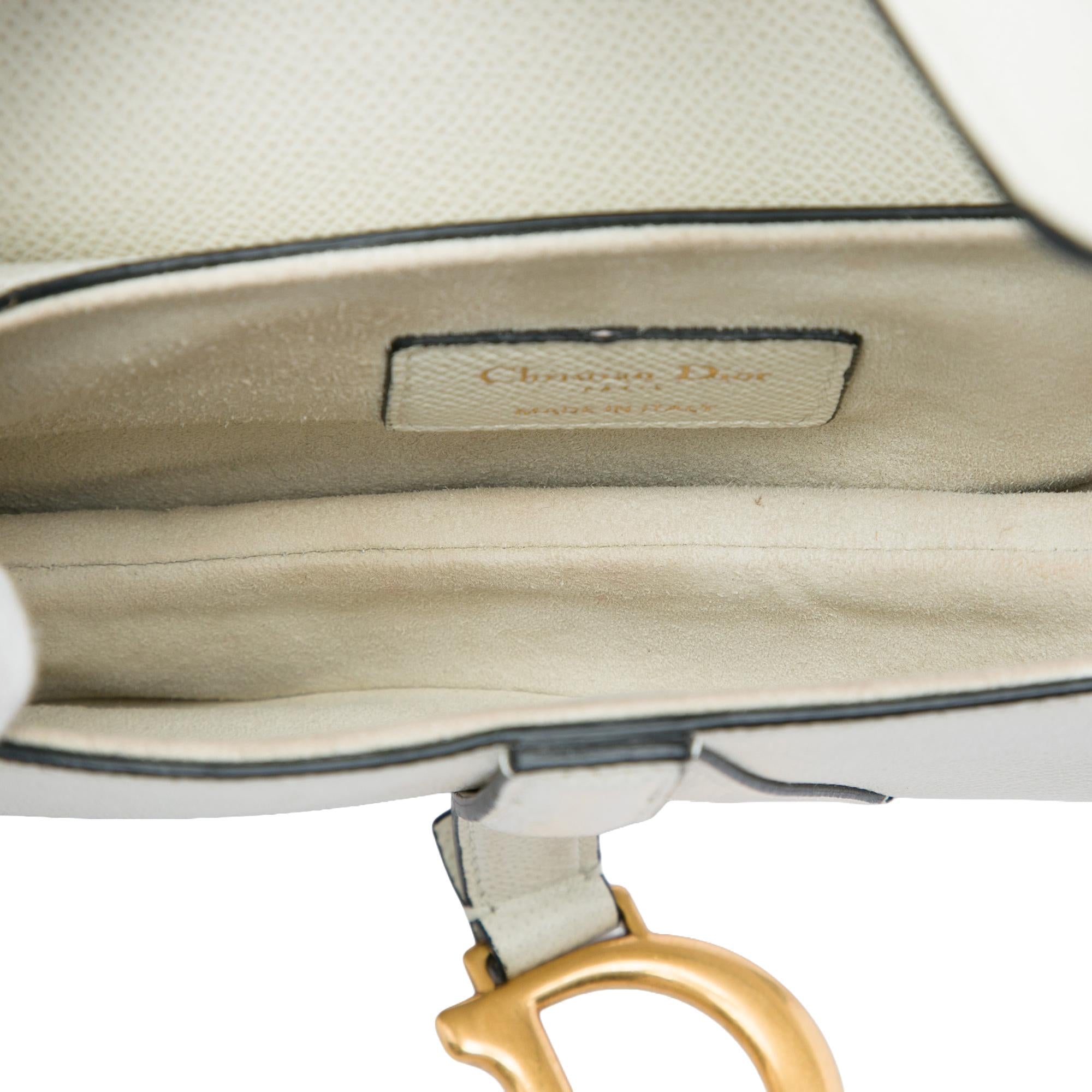 Dior Mini Grained Calfskin Saddle Bag