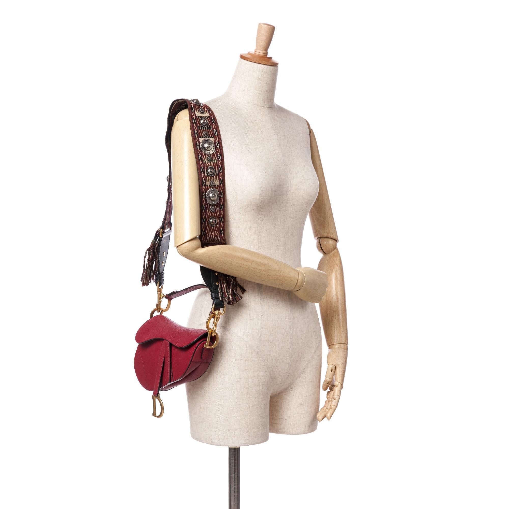 Dior Mini Grained Calfskin Saddle