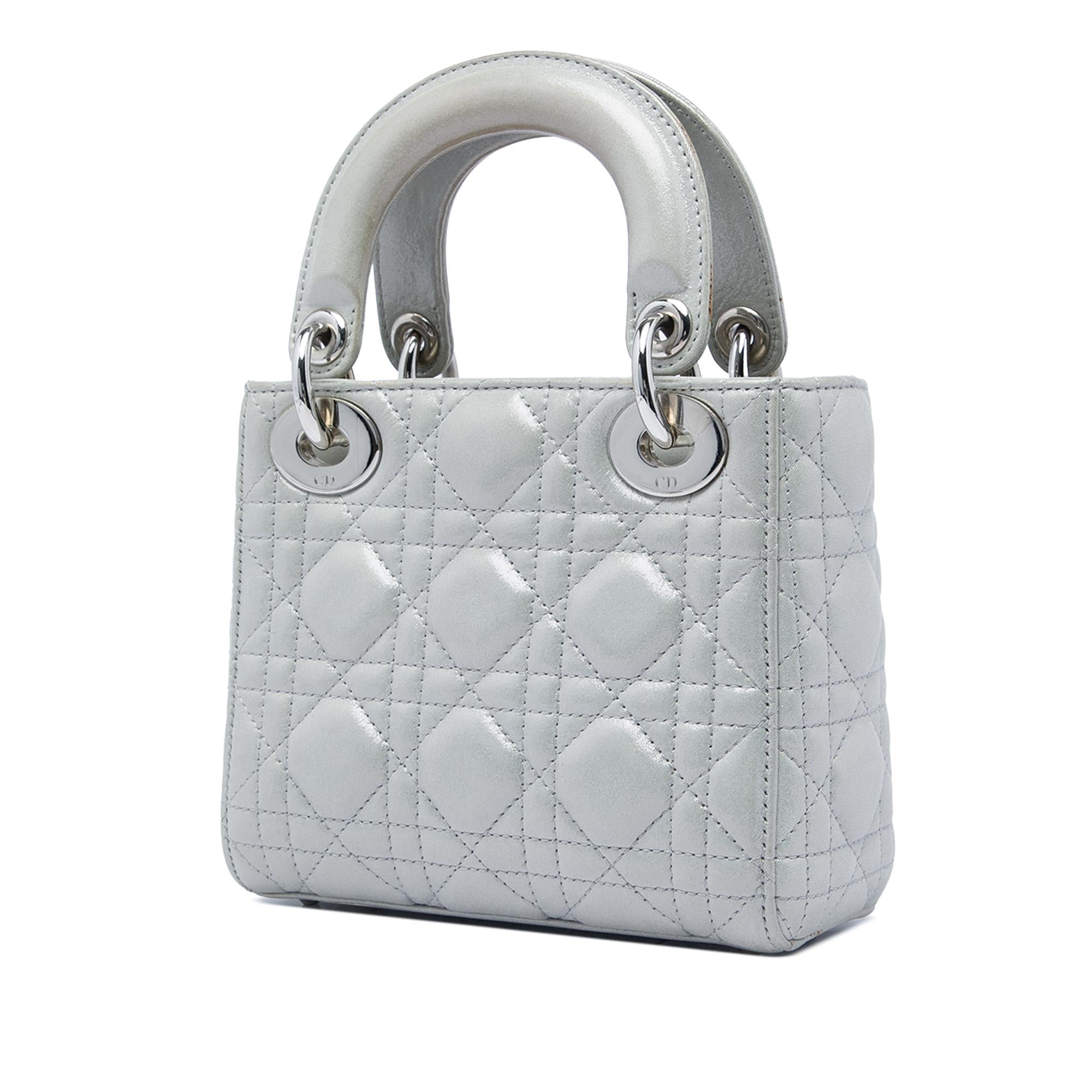 Dior Mini Iridescent Lambskin Cannage Lady Dior