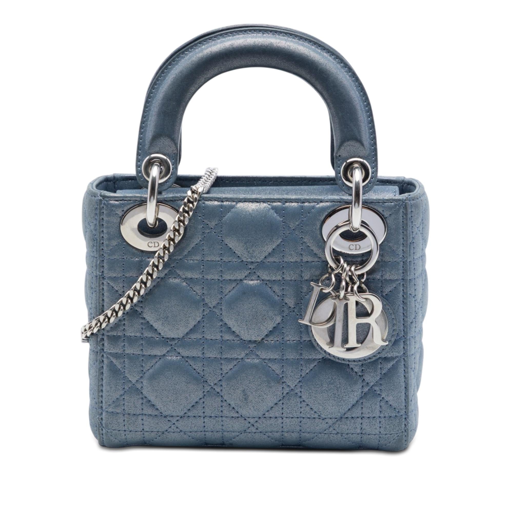 Dior Mini Iridescent Lambskin Cannage Lady Dior