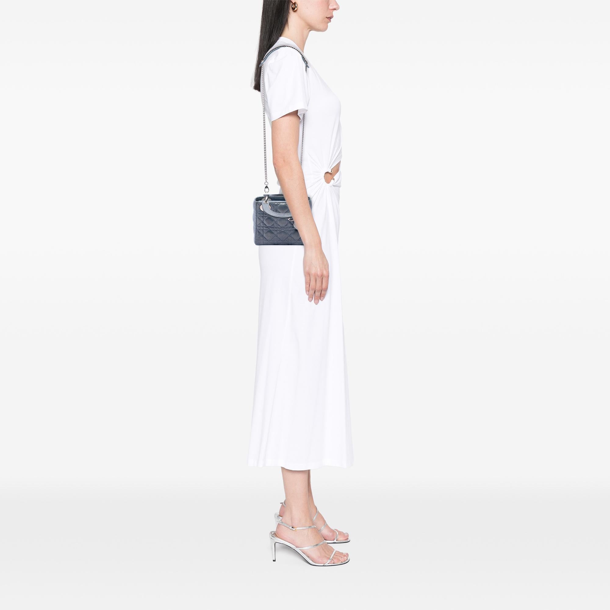 Dior Mini Iridescent Lambskin Cannage Lady Dior