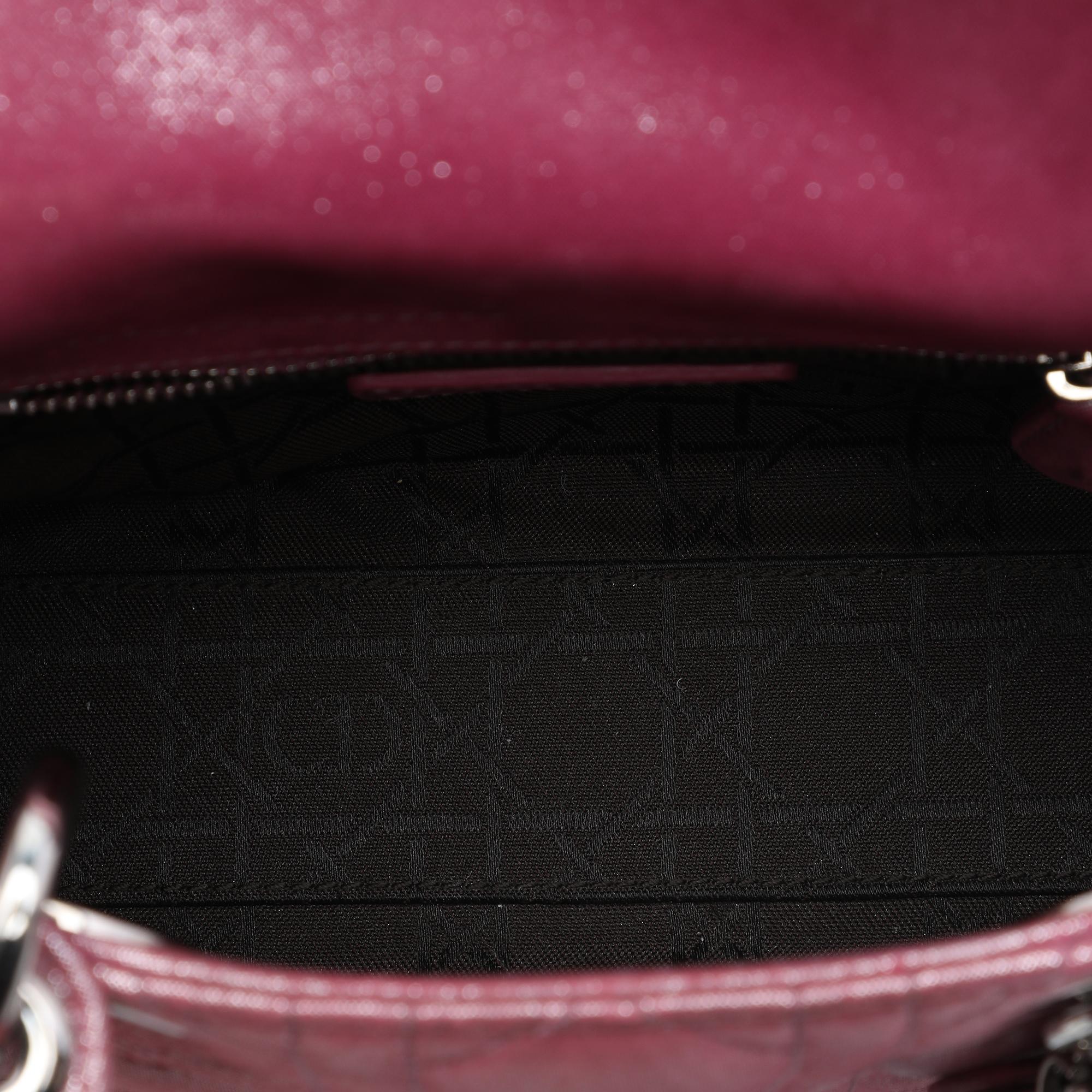 Dior Mini Iridescent Lambskin Cannage Lady Dior