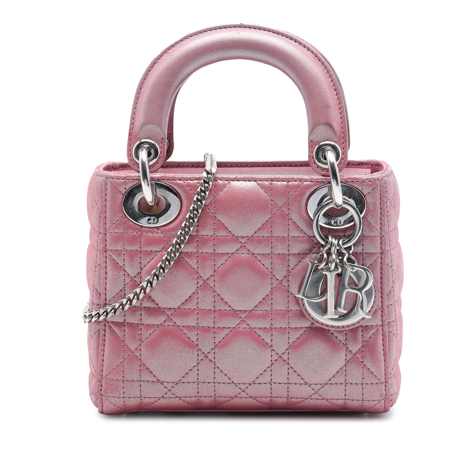 Dior Mini Iridescent Lambskin Cannage Lady Dior
