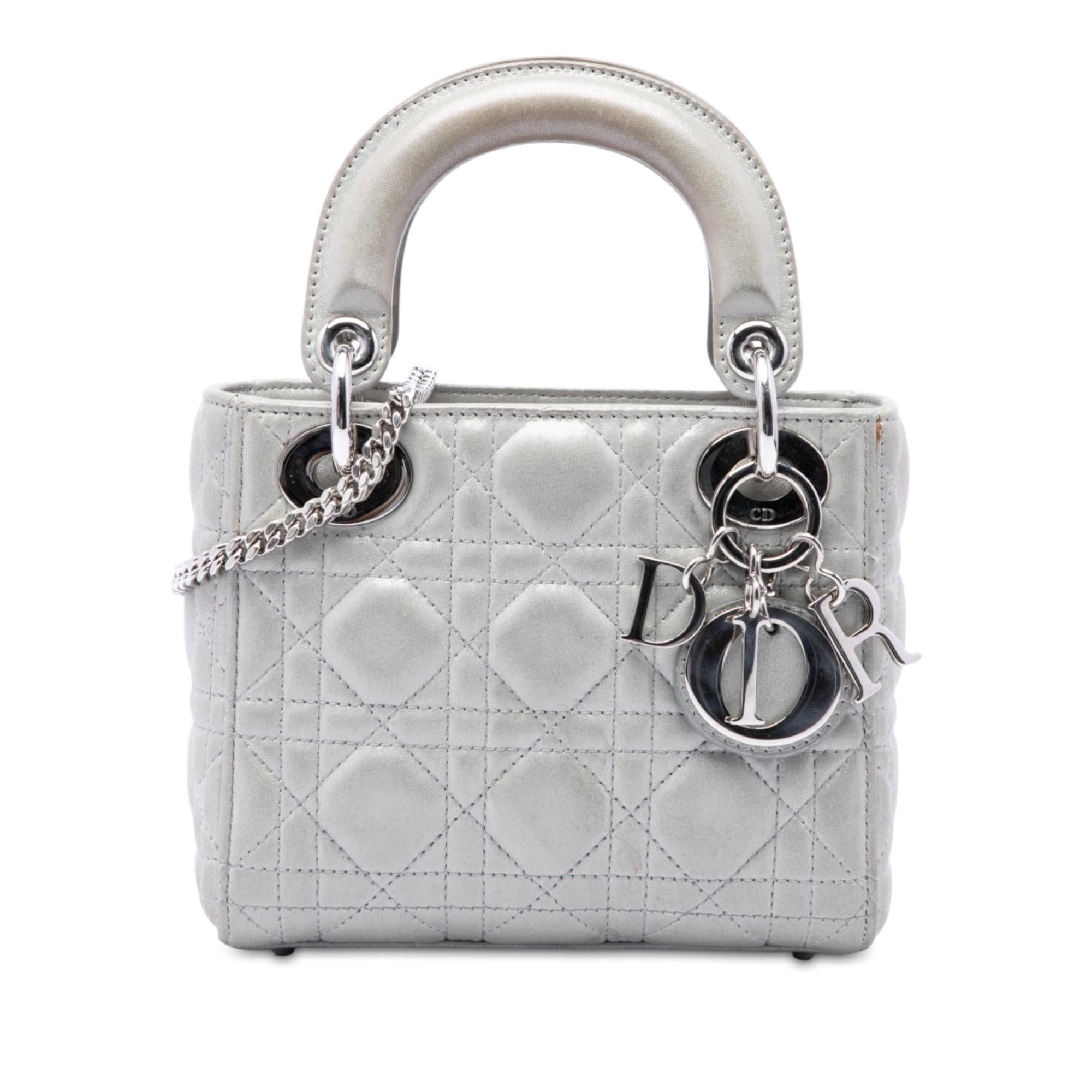 Dior Mini Iridescent Lambskin Cannage Lady Dior
