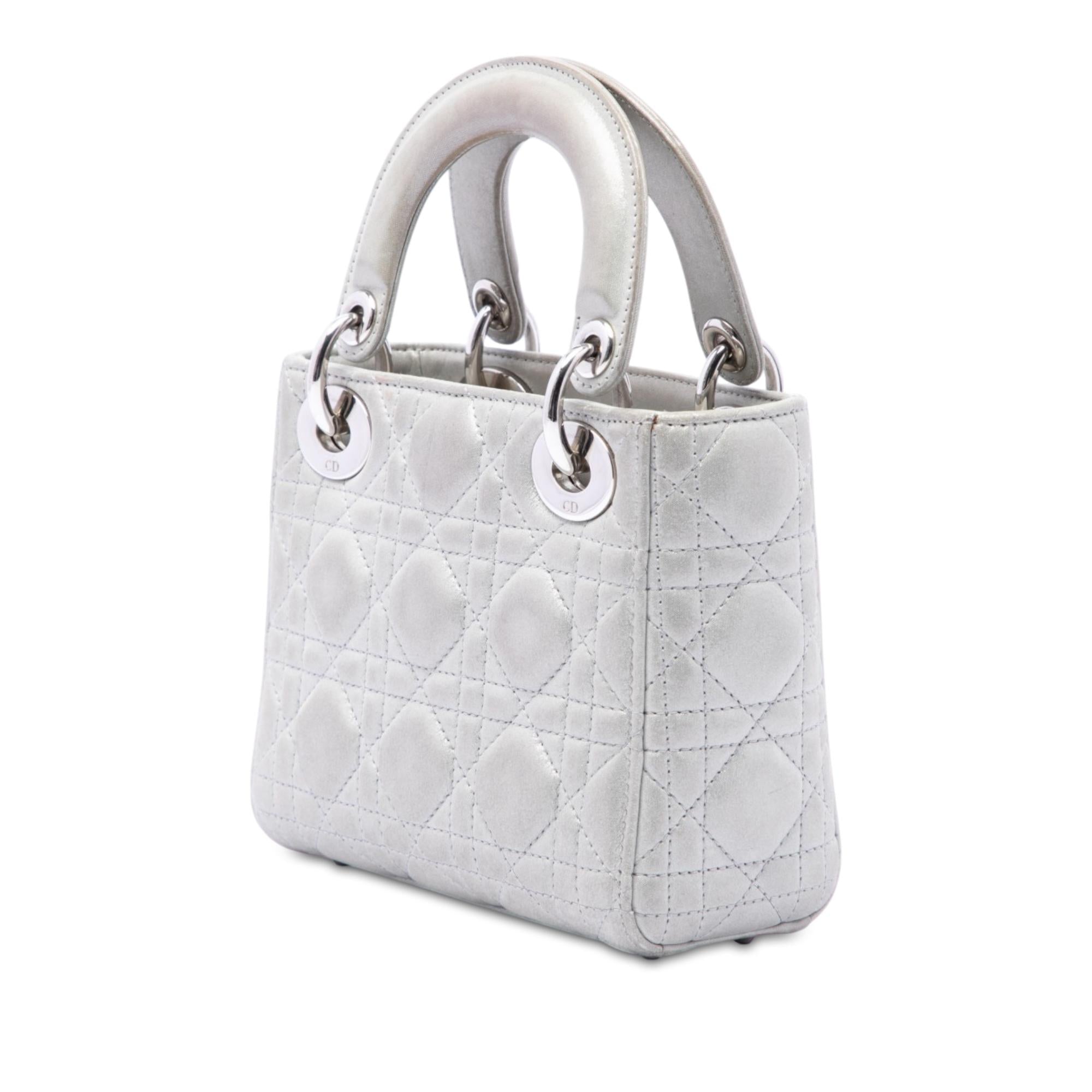 Dior Mini Iridescent Lambskin Cannage Lady Dior