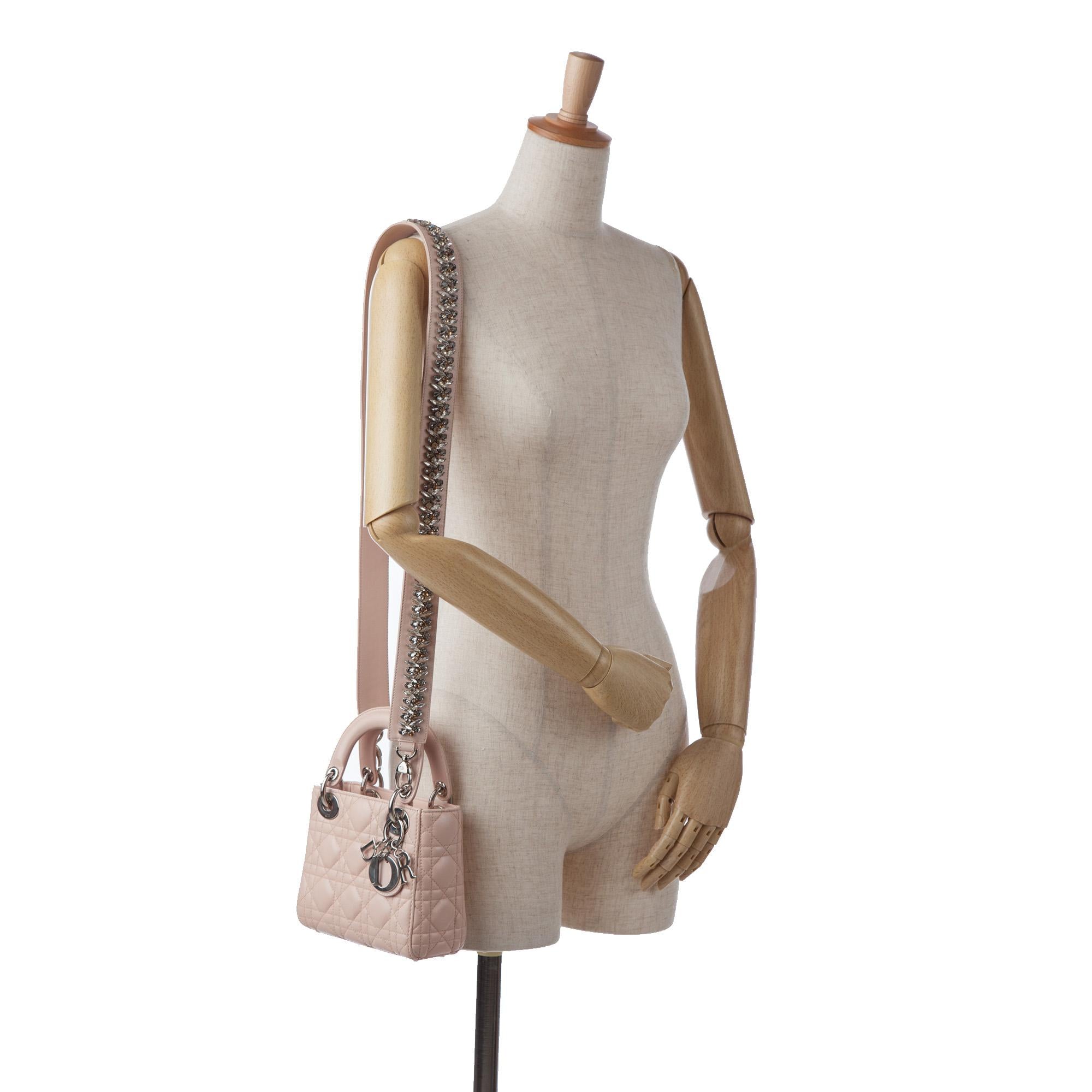 Dior Mini Lambskin Cannage Lady Dior (SHG-6R4OLG)