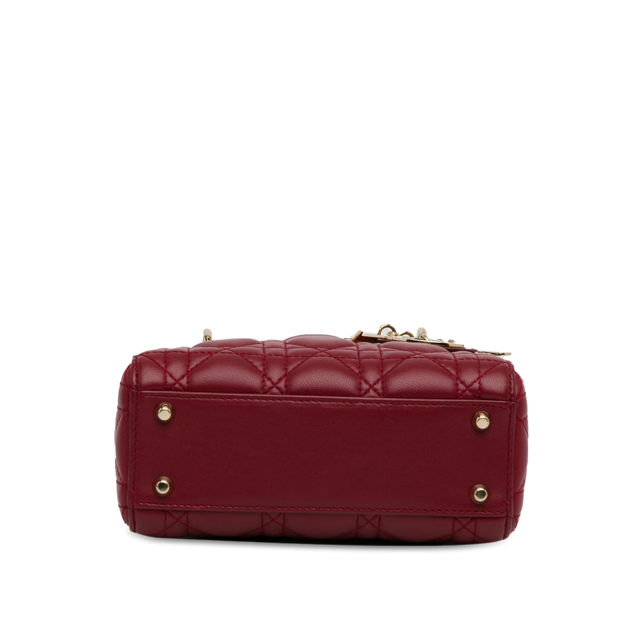 Dior Mini Lambskin Cannage Lady Dior (SHG-xICbLi)