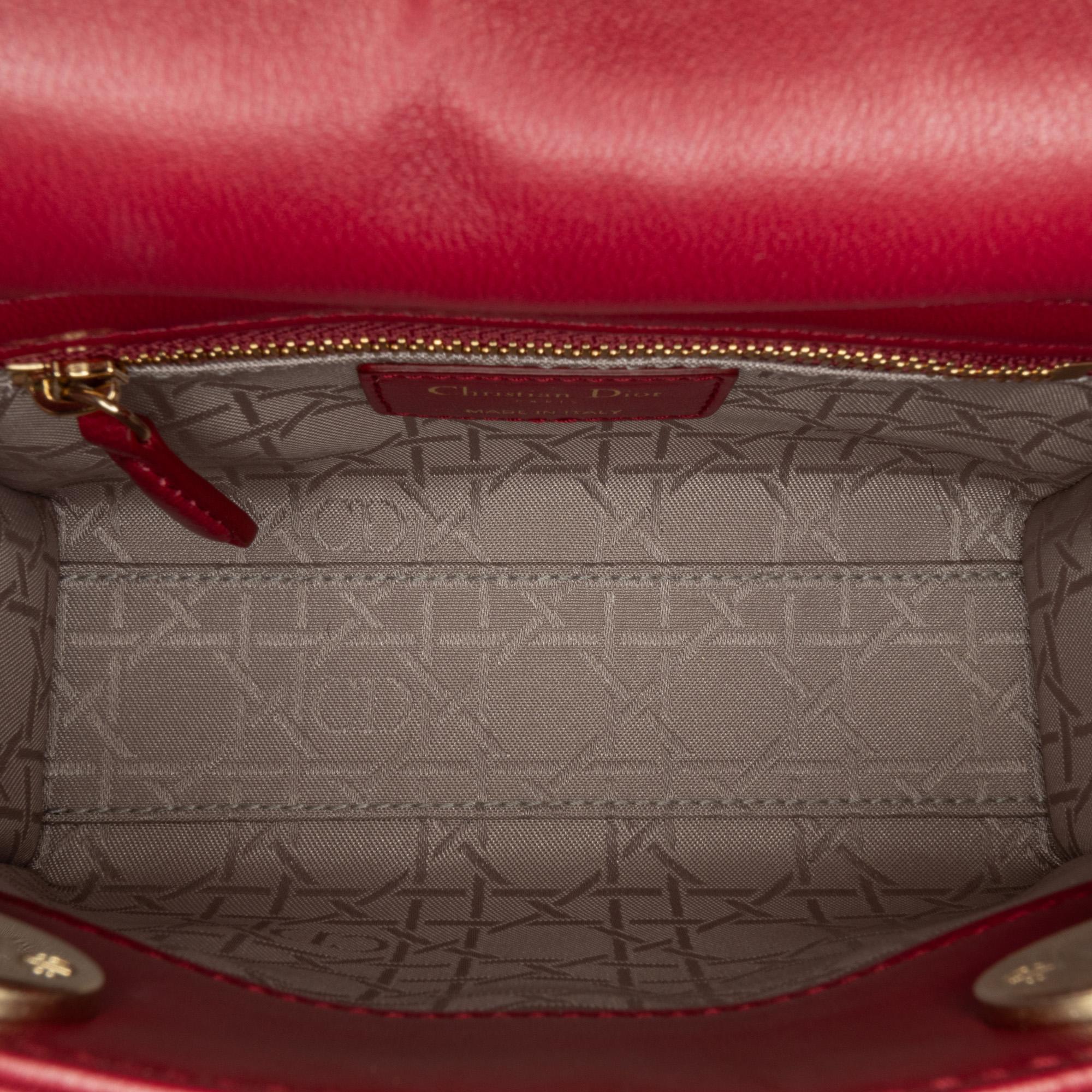 Dior Mini Lambskin Cannage Lady Dior (SHG-xICbLi)
