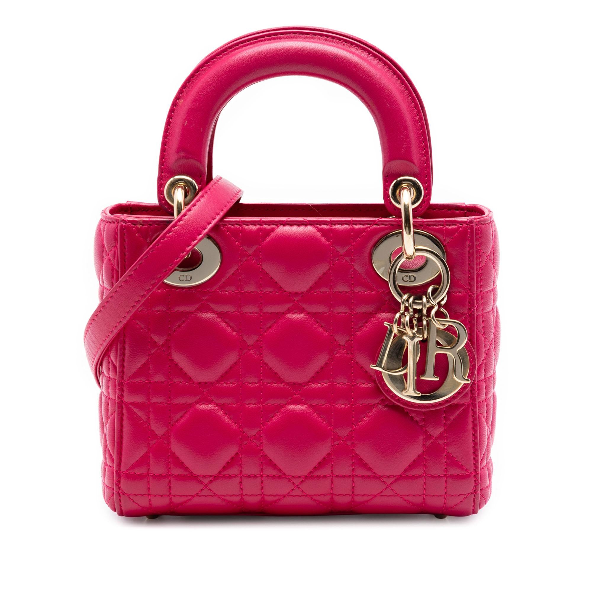 Dior Mini Lambskin Cannage Lady Dior
