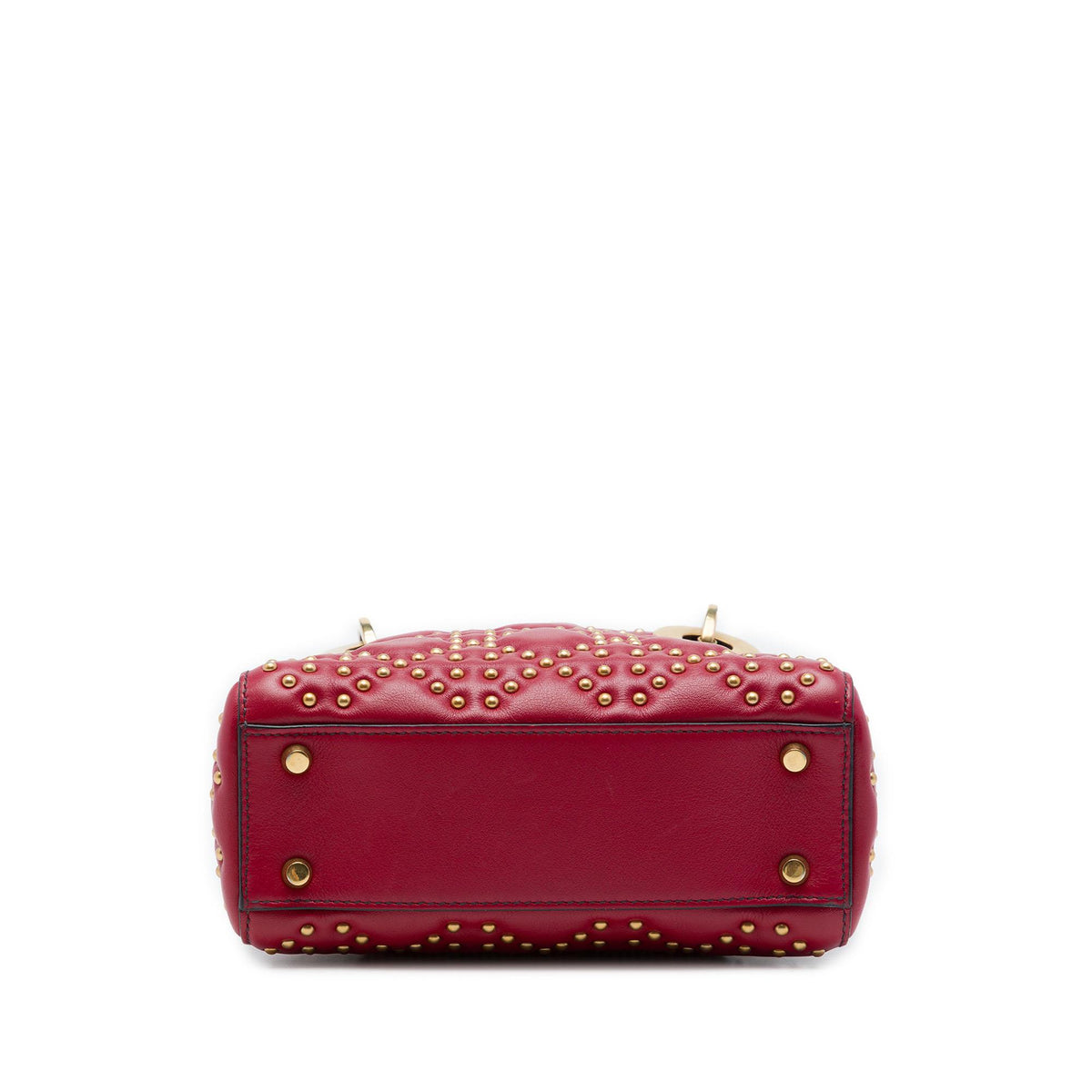 Dior Mini Lambskin Cannage Studded Supple Lady Dior