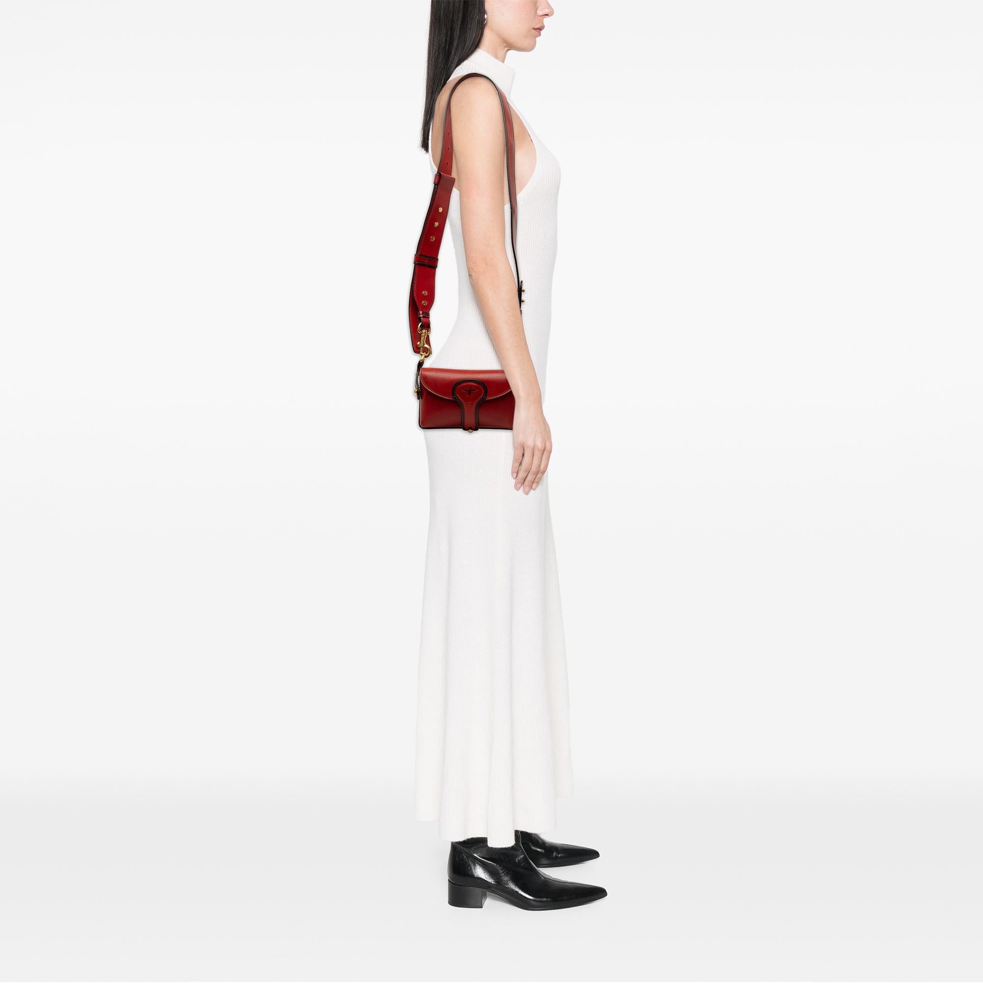 Dior Mini Leather D Bee Saddle Bag