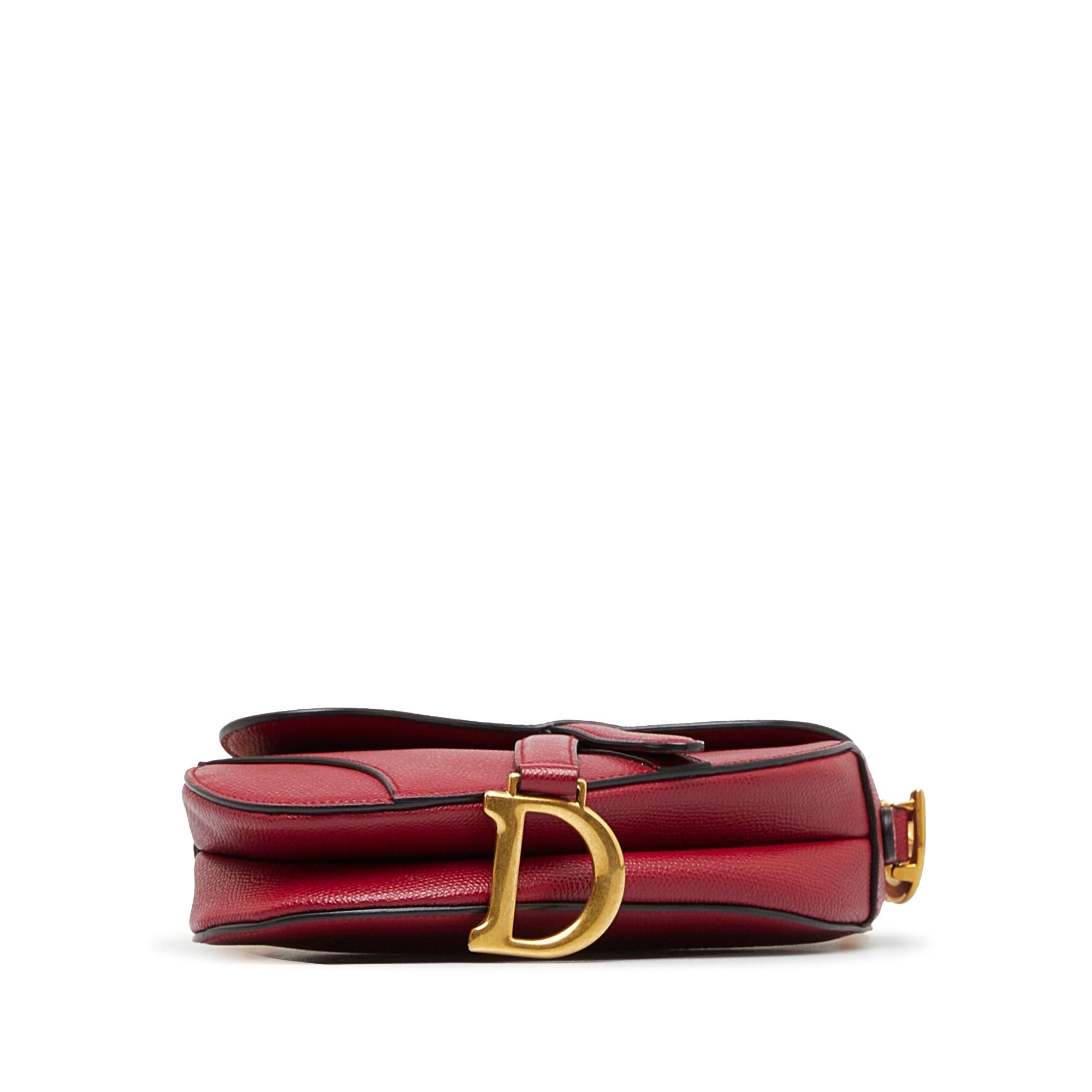 Dior Mini Leather Saddle Bag (SHG-n1dLDu)