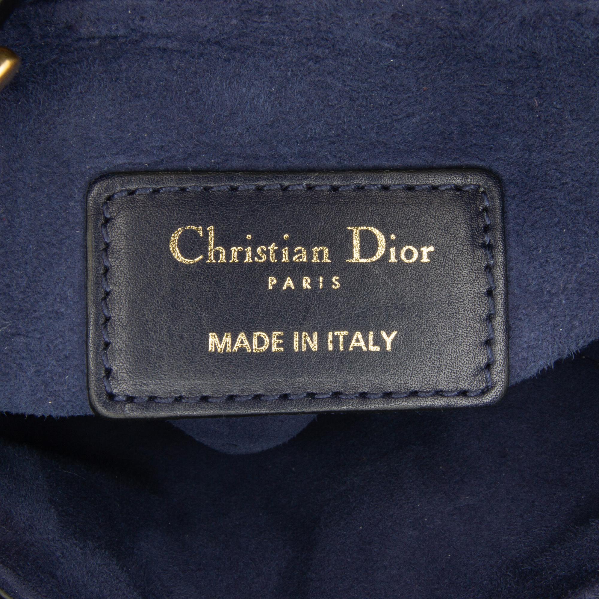 Dior Mini Leather Saddle Bag (SHG-SdNmmH)