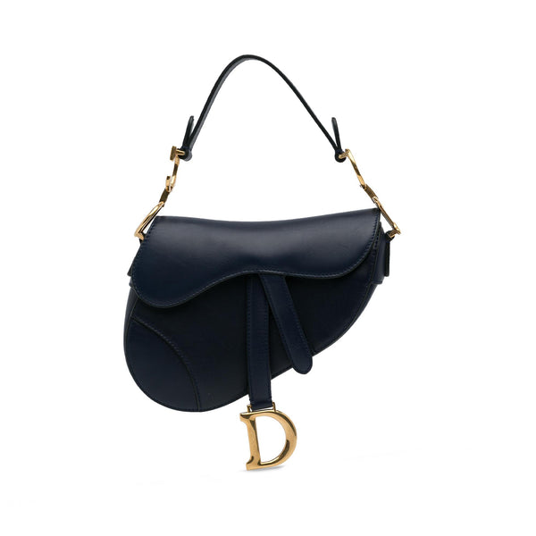 Dior Mini Leather Saddle Bag (SHG-SdNmmH)