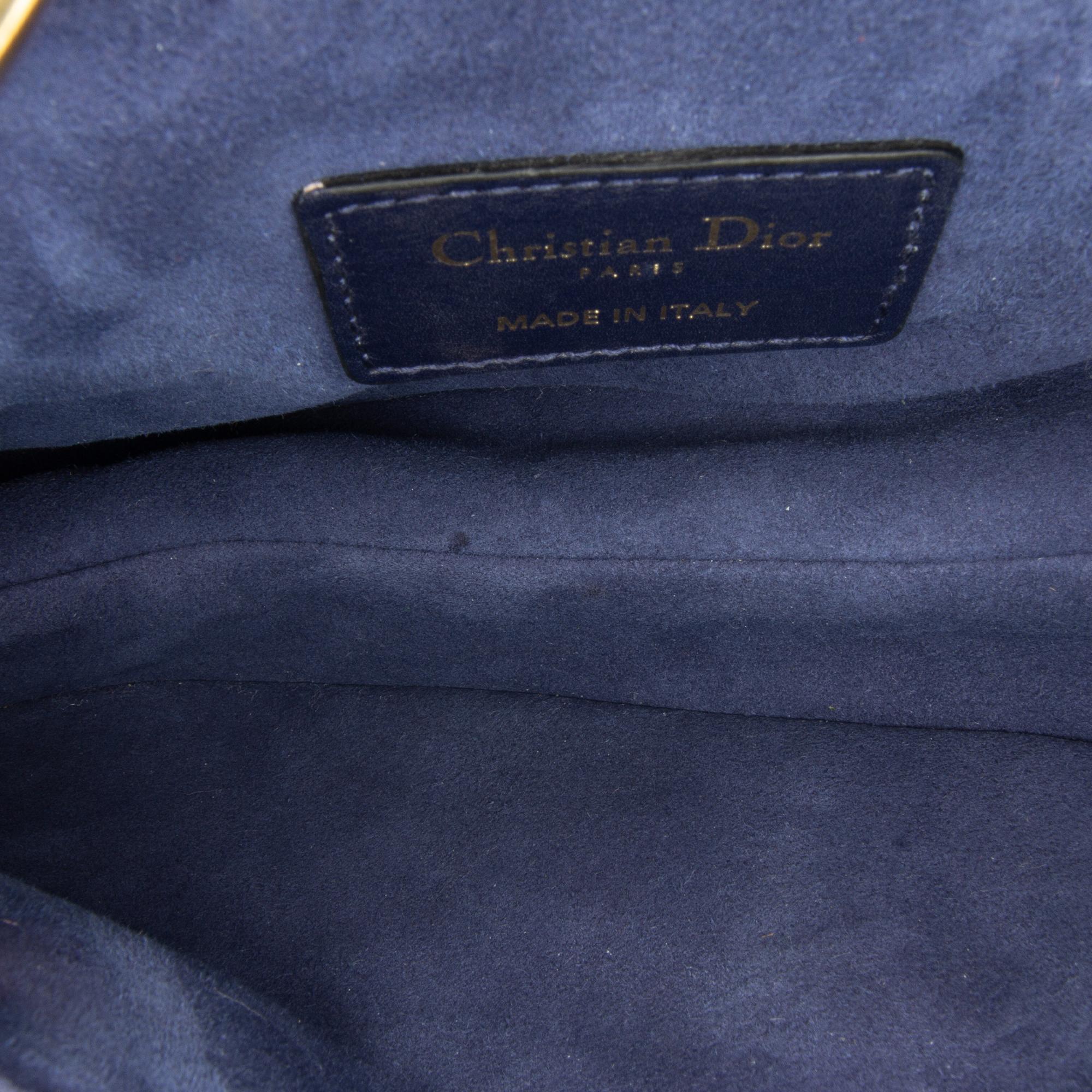 Dior Mini Leather Saddle Bag (SHG-SdNmmH)