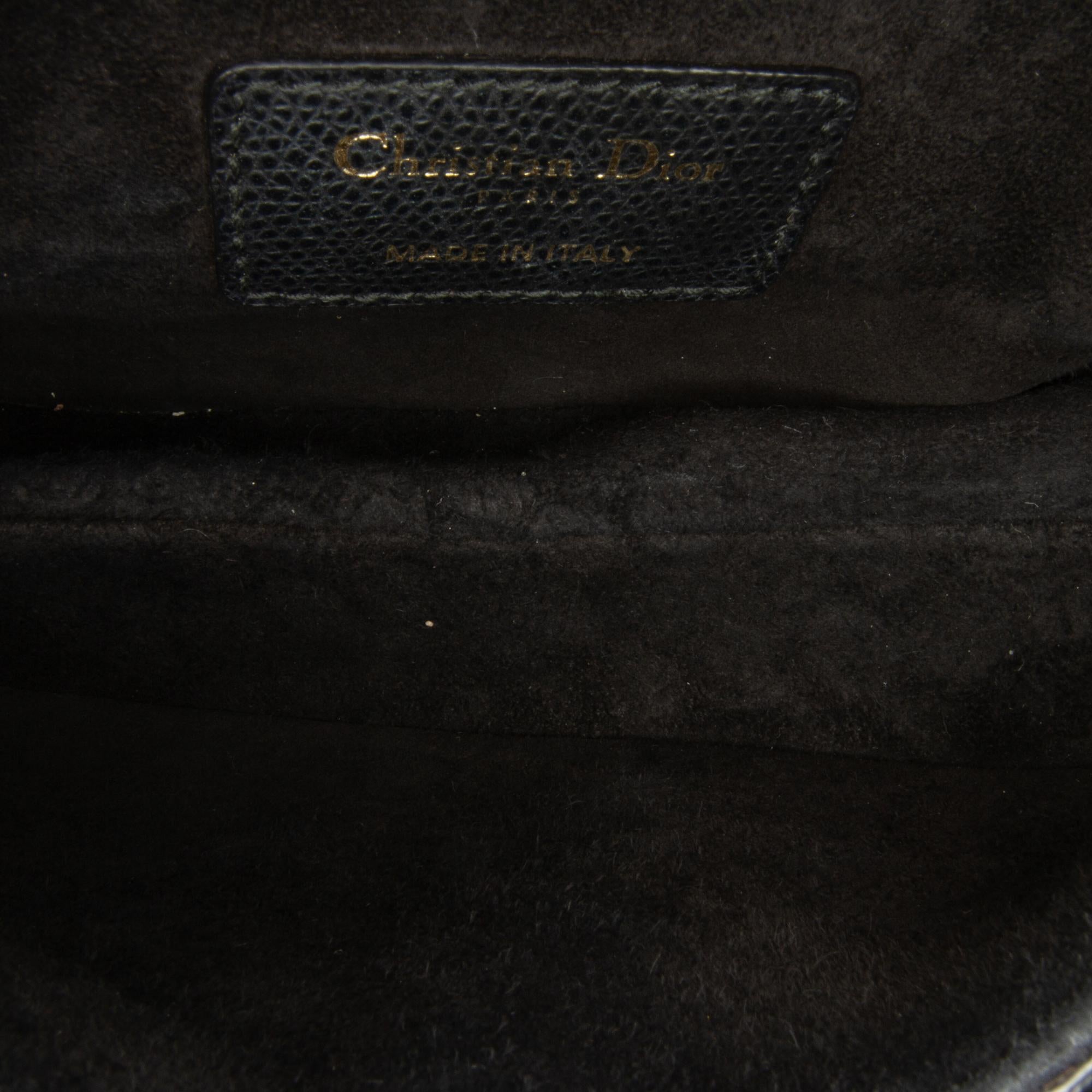 Dior Mini Leather Saddle Bag (SHG-KUNT5m)