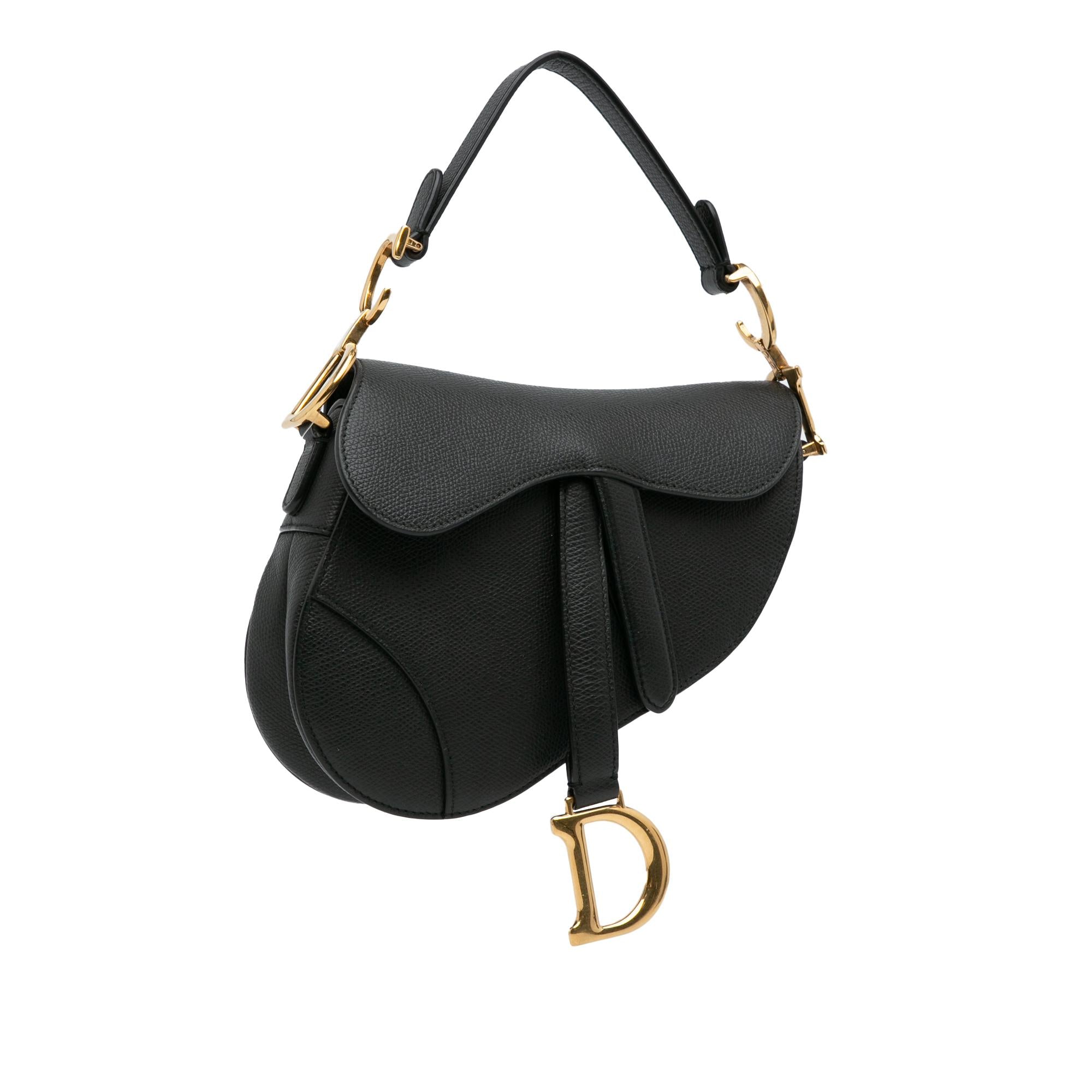 Dior Mini Leather Saddle Bag (SHG-KUNT5m)