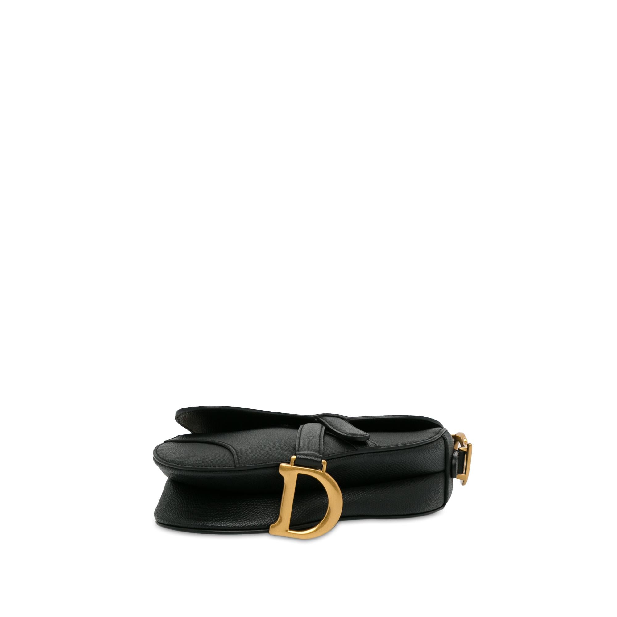 Dior Mini Leather Saddle Bag (SHG-OgjXiq)