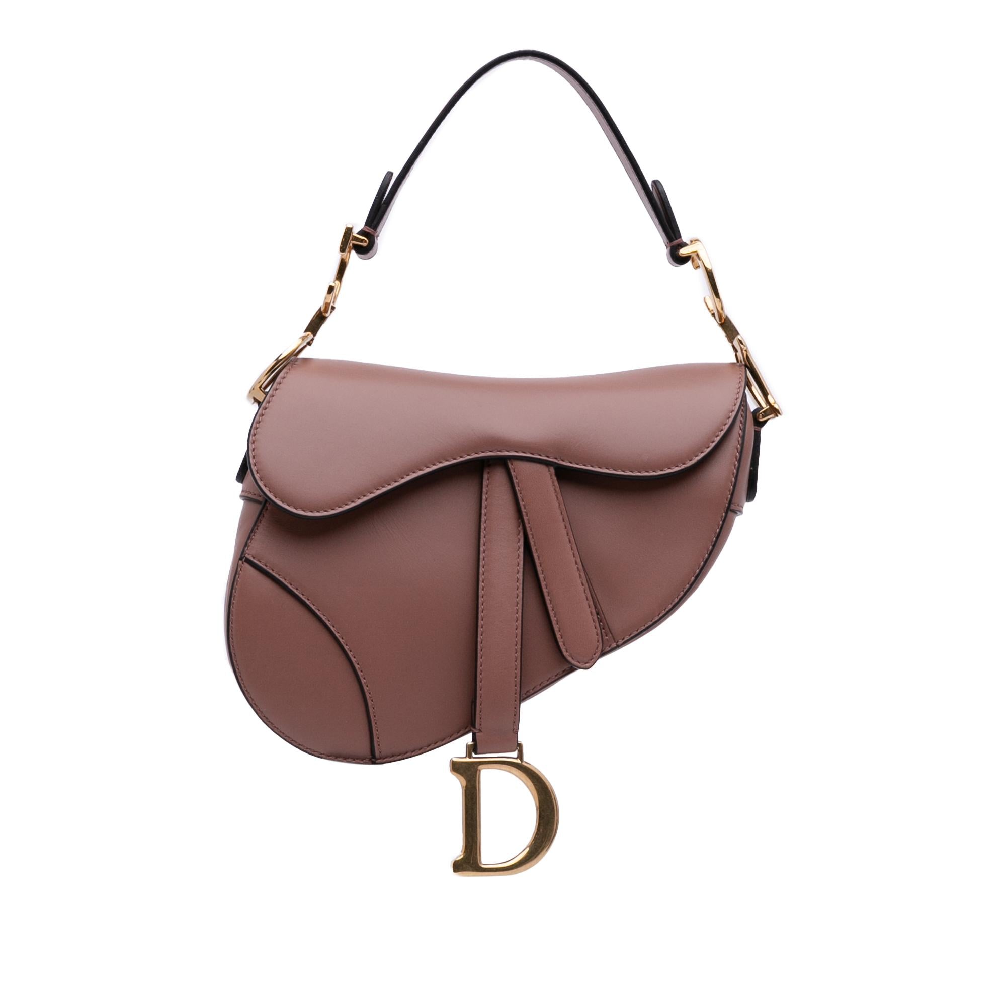 Dior Mini Leather Saddle Bag