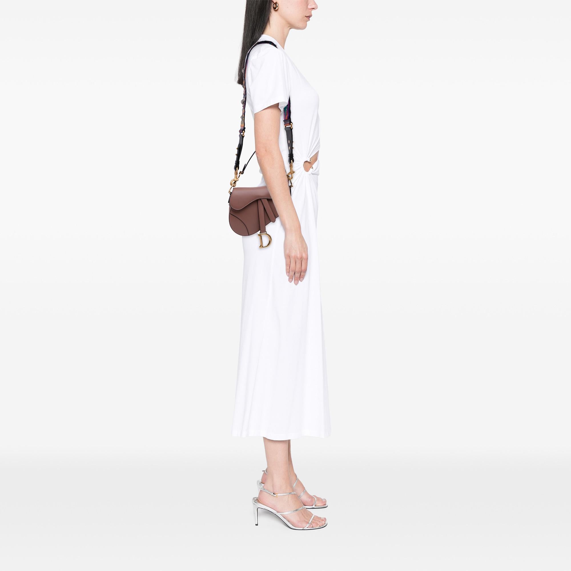 Dior Mini Leather Saddle Bag