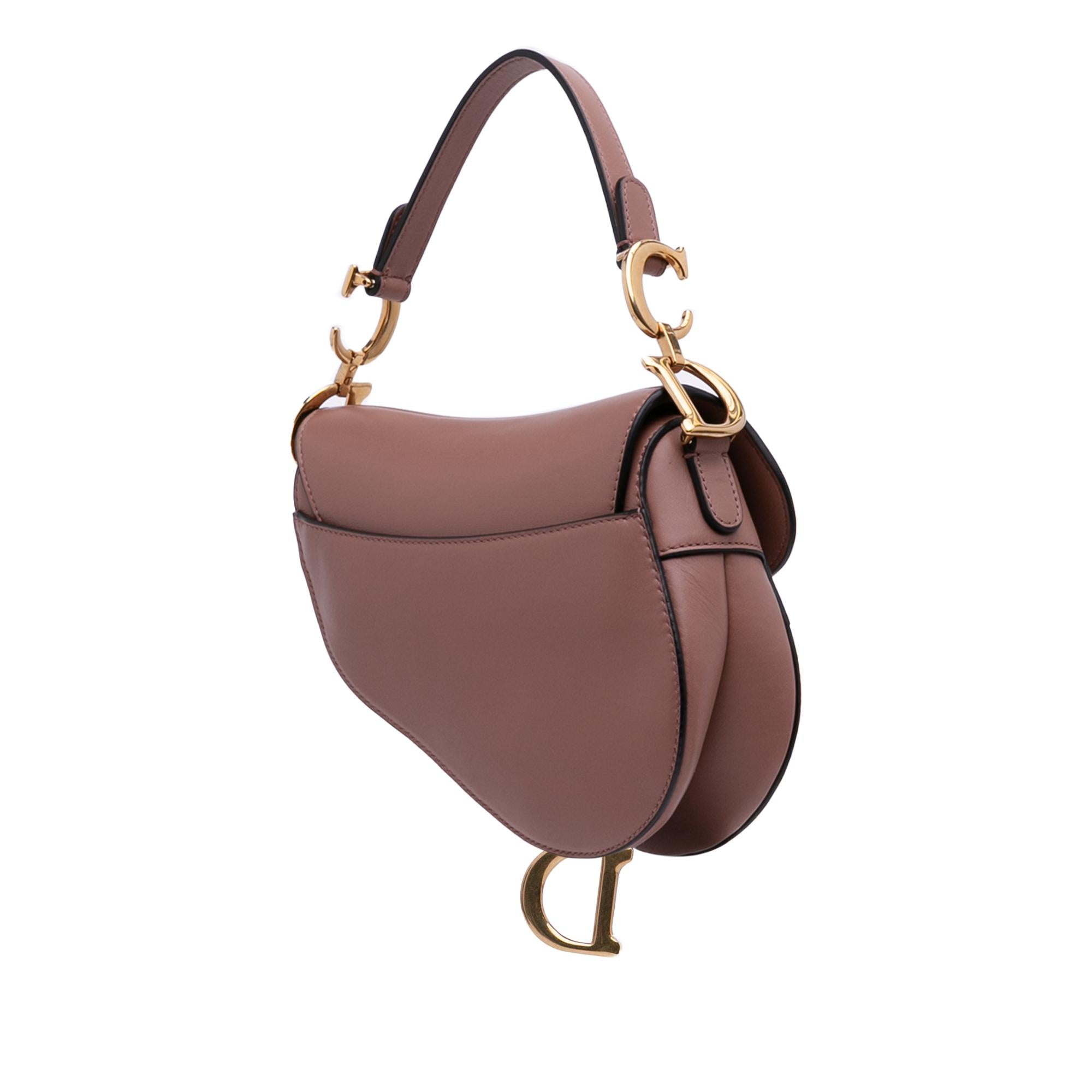 Dior Mini Leather Saddle Bag
