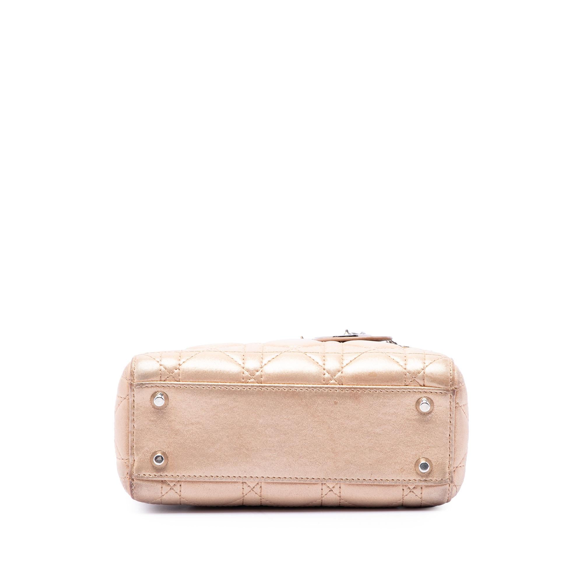 Dior Mini Metallic Lambskin Cannage Lady Dior