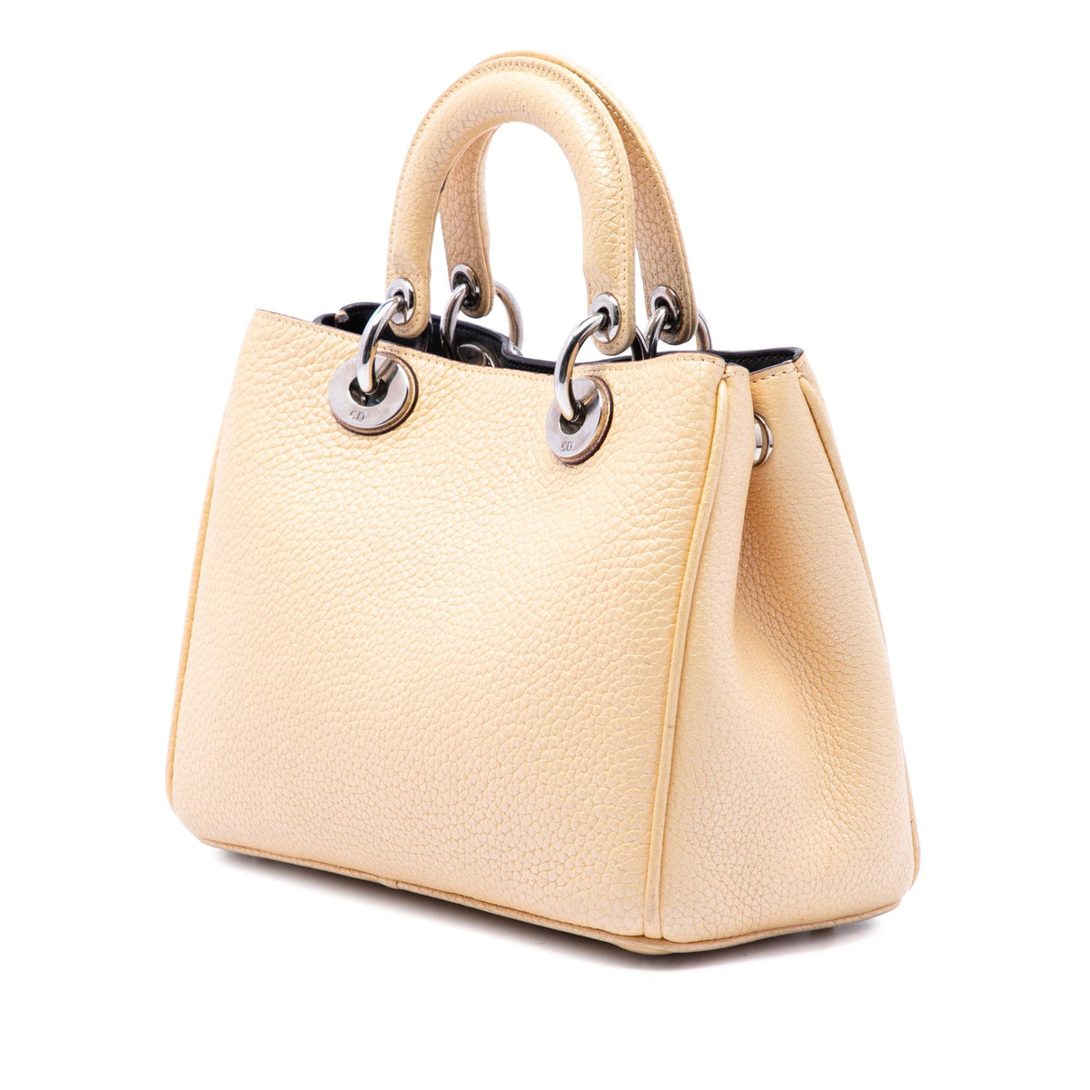 Dior Mini Metallic Leather Diorissimo Satchel