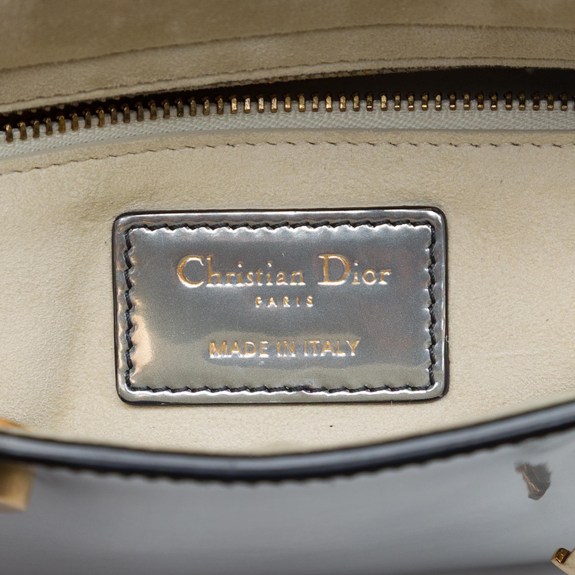 Dior Mini Metallic Patent Lady Dior