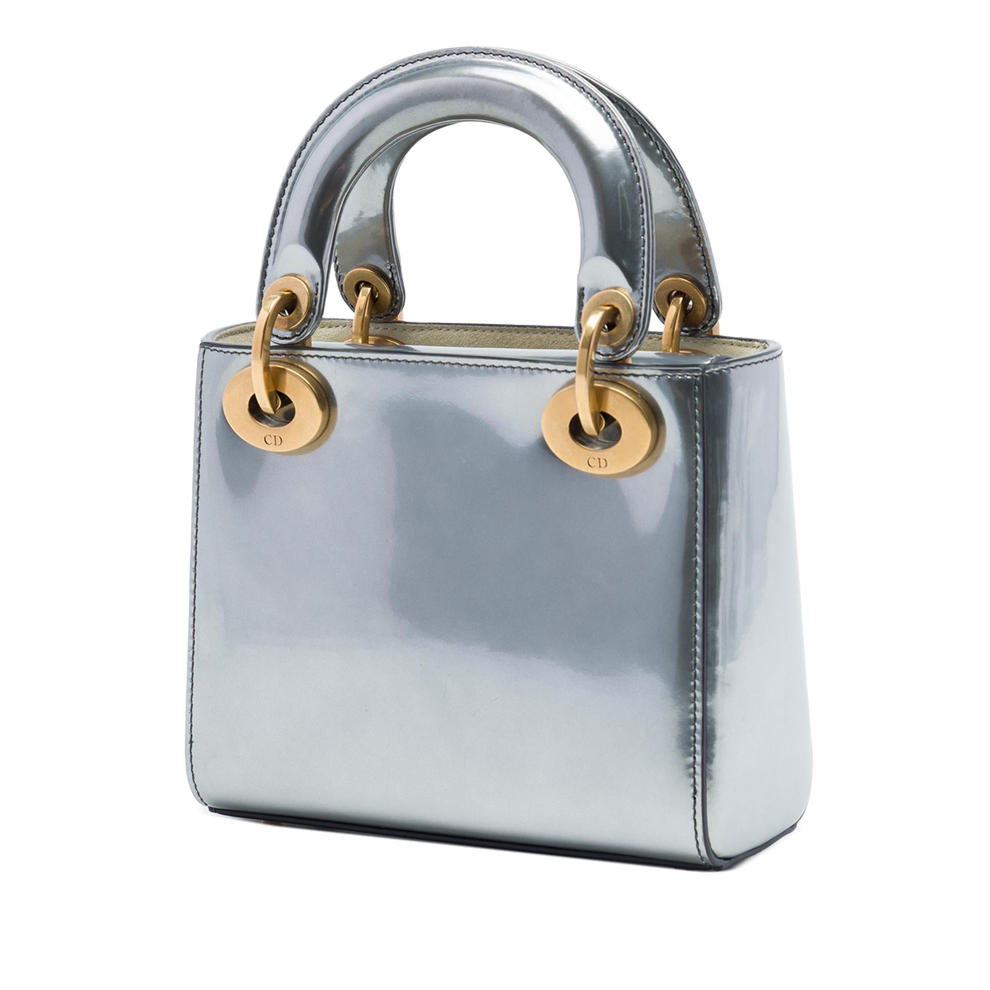 Dior Mini Metallic Patent Lady Dior
