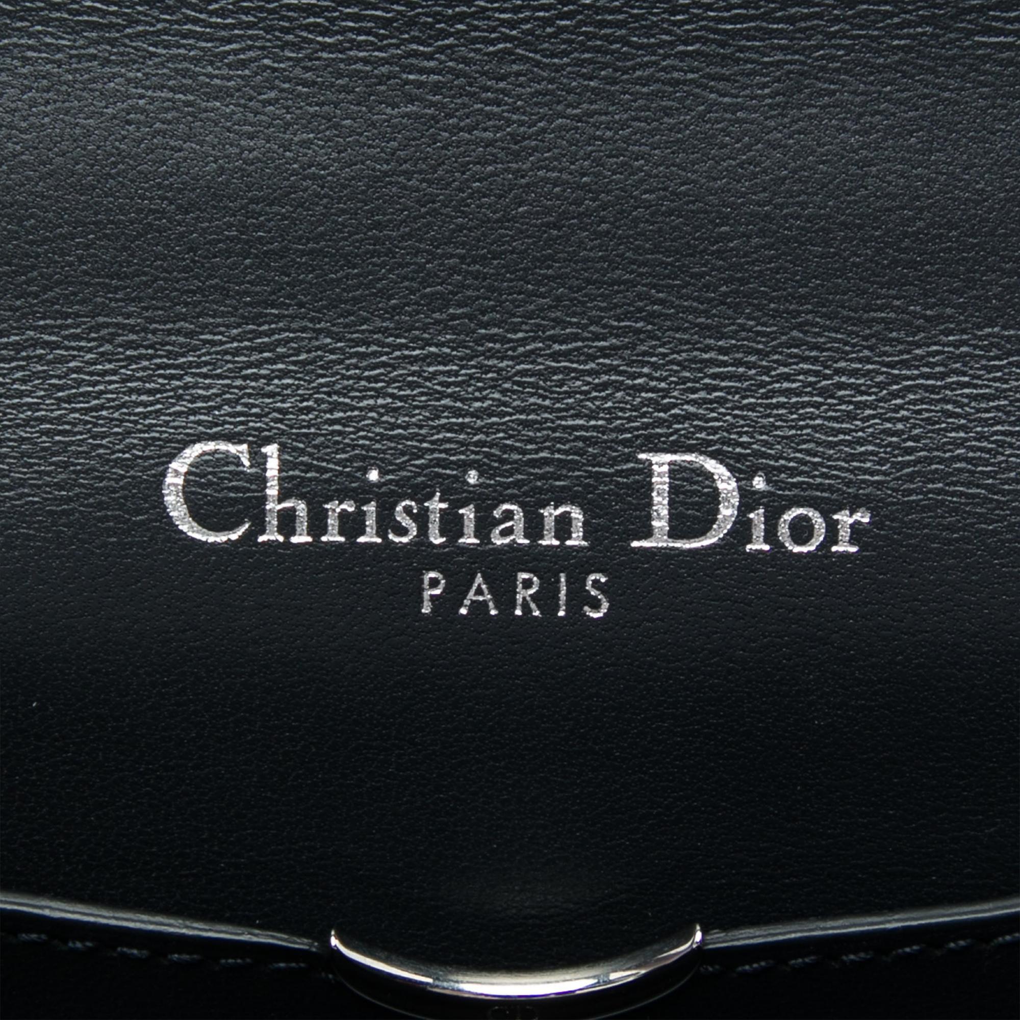 Dior Mini Metallic Patent Microcannage Diorama Flap