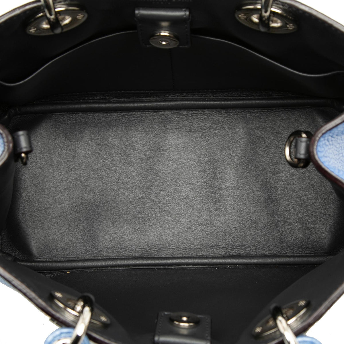 Dior Mini Metallic Pebbled Calfskin Diorissimo Satchel