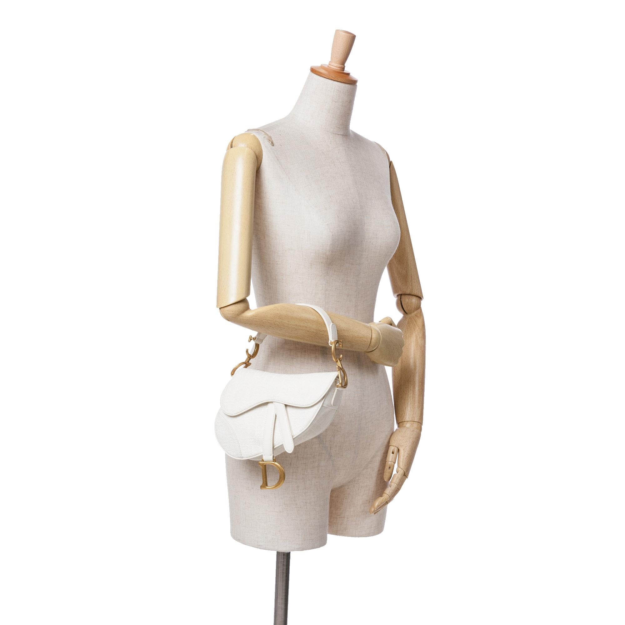 Dior Mini Oblique Canvas Saddle Bag