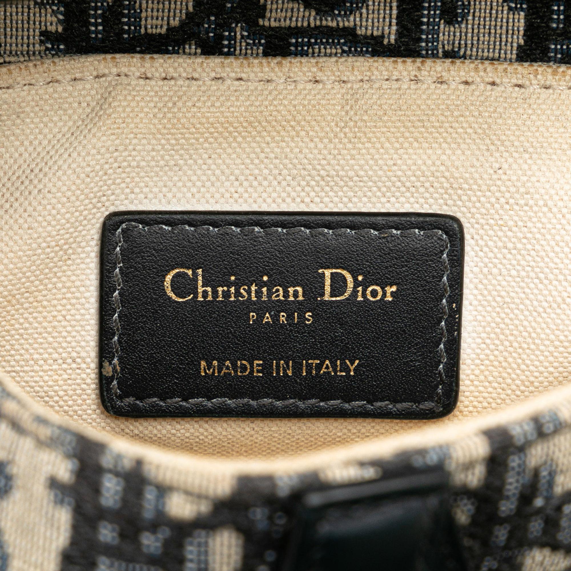 Dior Mini Oblique Canvas Saddle Bag