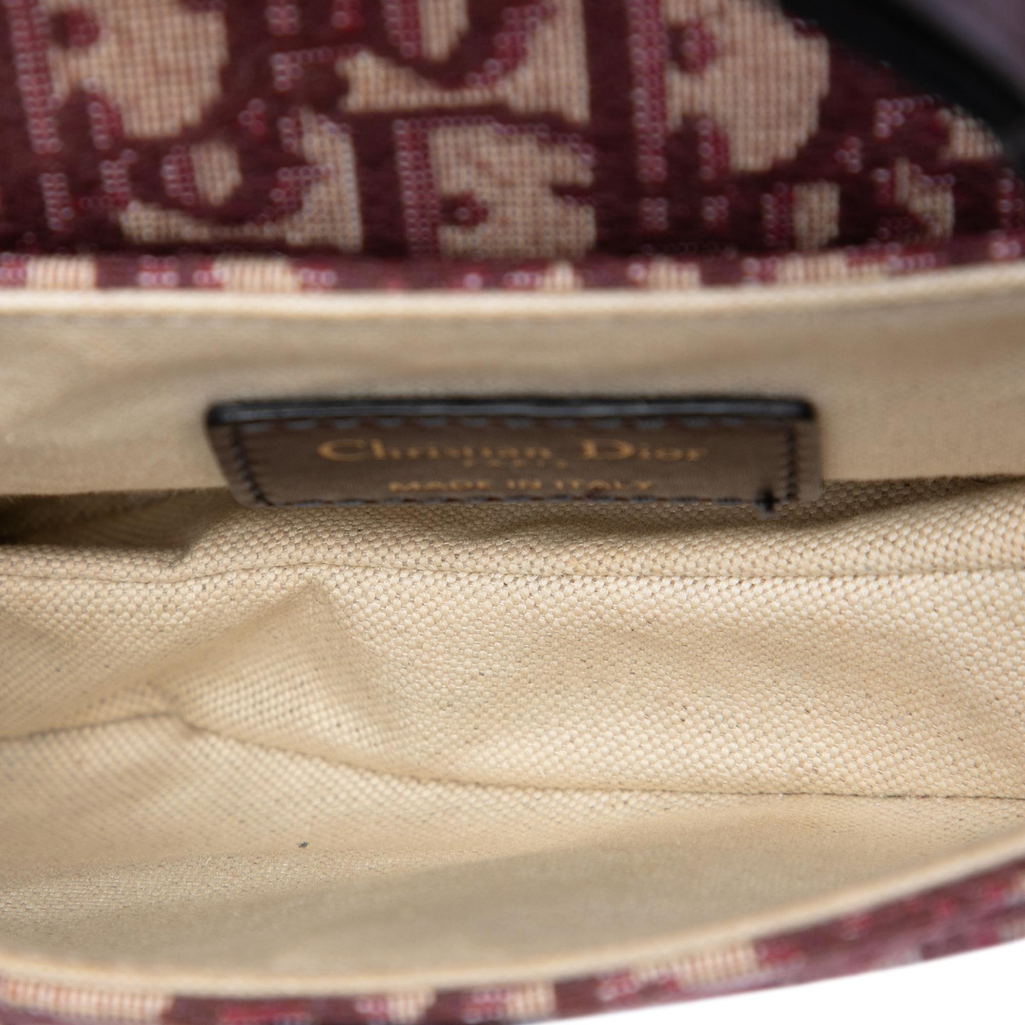 Dior Mini Oblique Canvas Saddle Bag