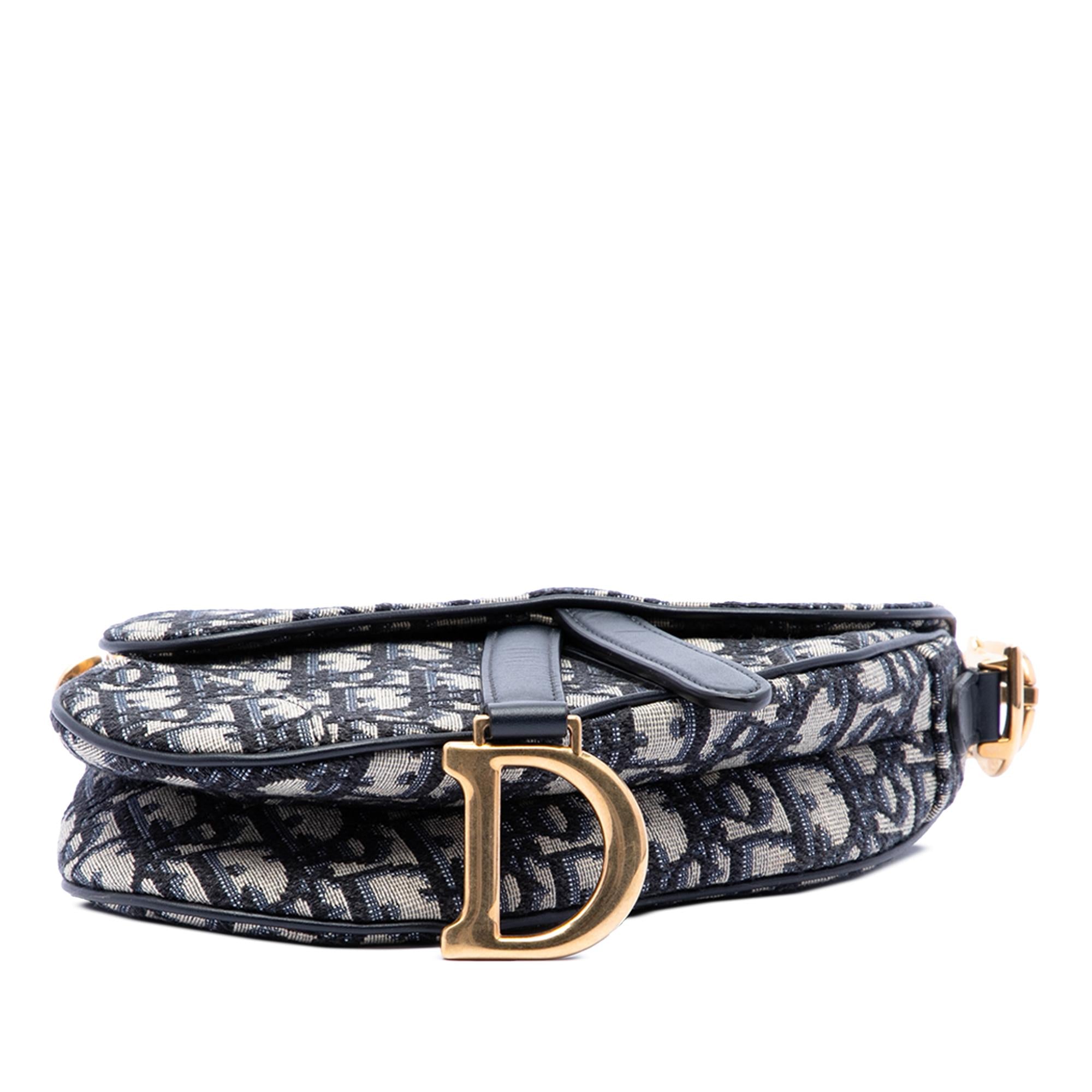 Dior Mini Oblique Canvas Saddle Bag