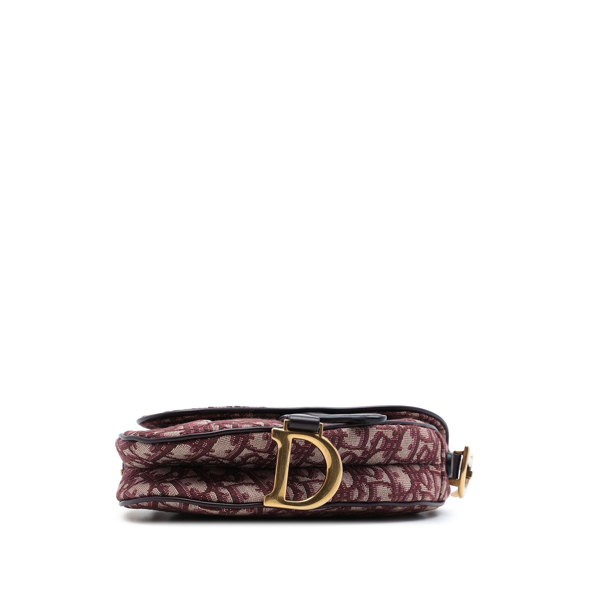 Dior Mini Oblique Canvas Saddle Bag