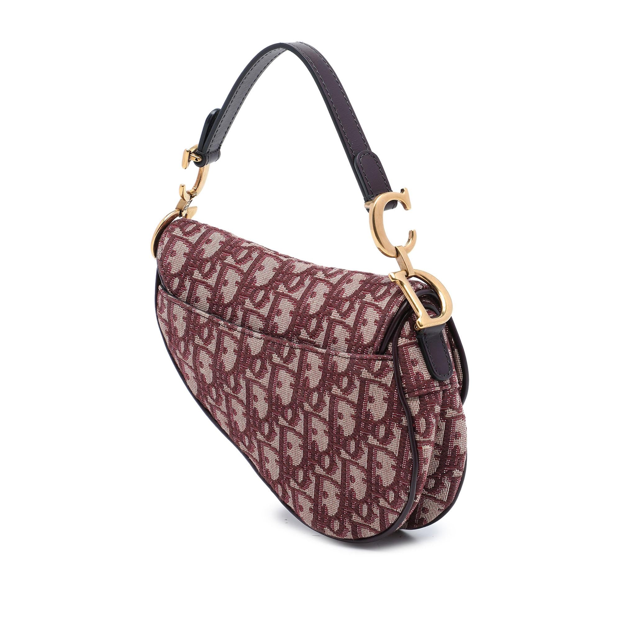 Dior Mini Oblique Canvas Saddle Bag