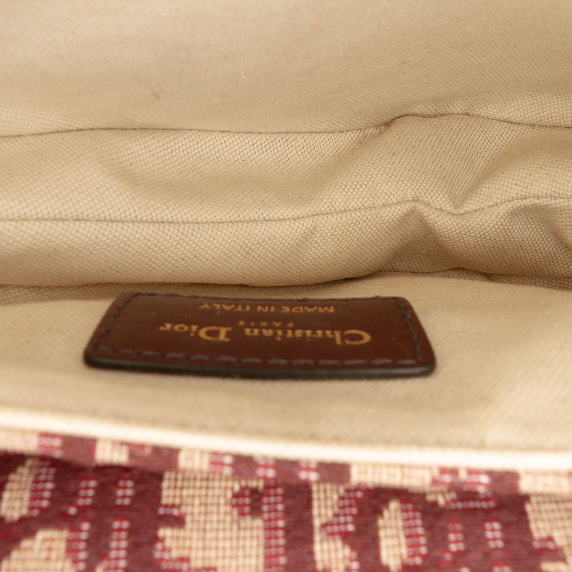 Dior Mini Oblique Canvas Saddle Bag