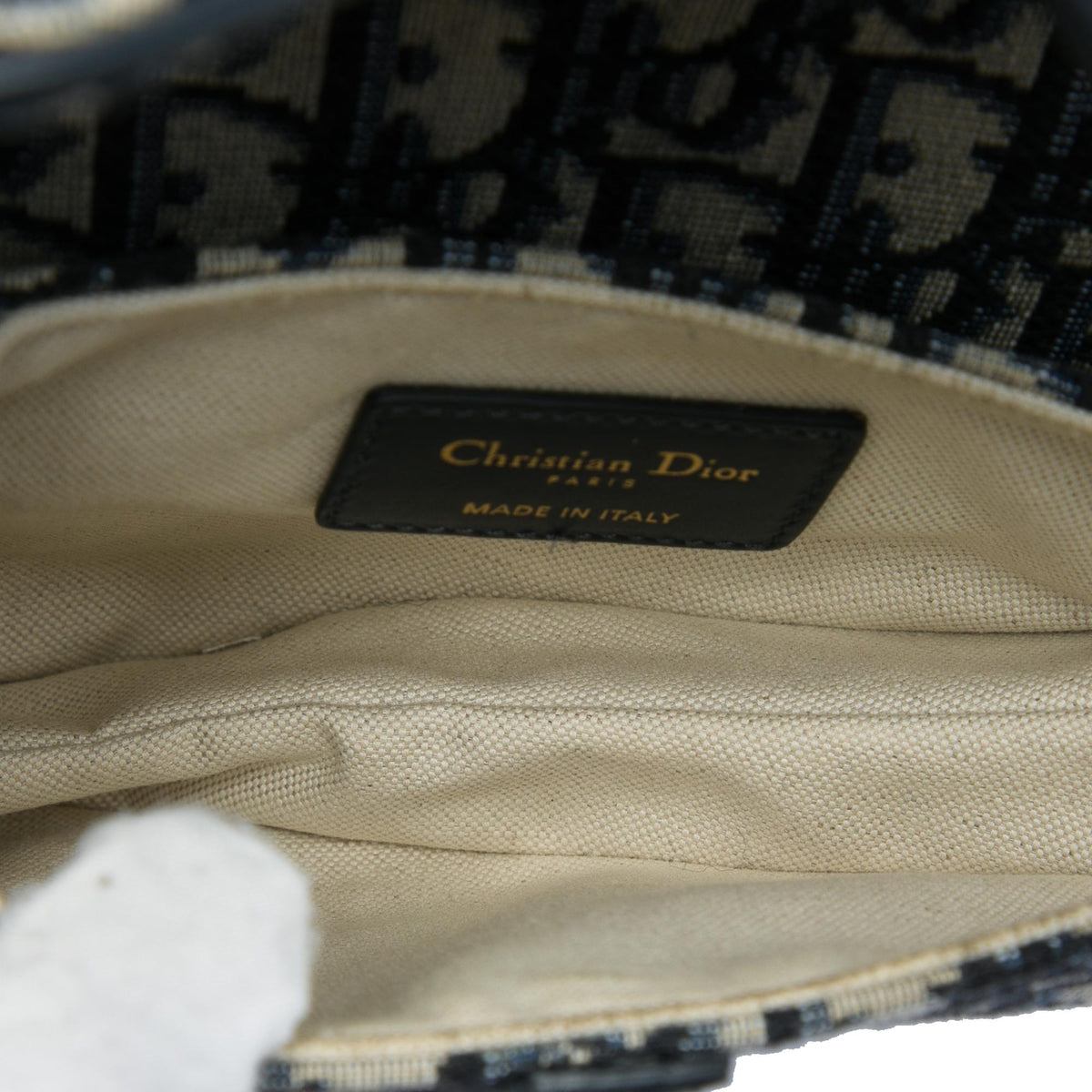 Dior Mini Oblique Canvas Saddle Bag