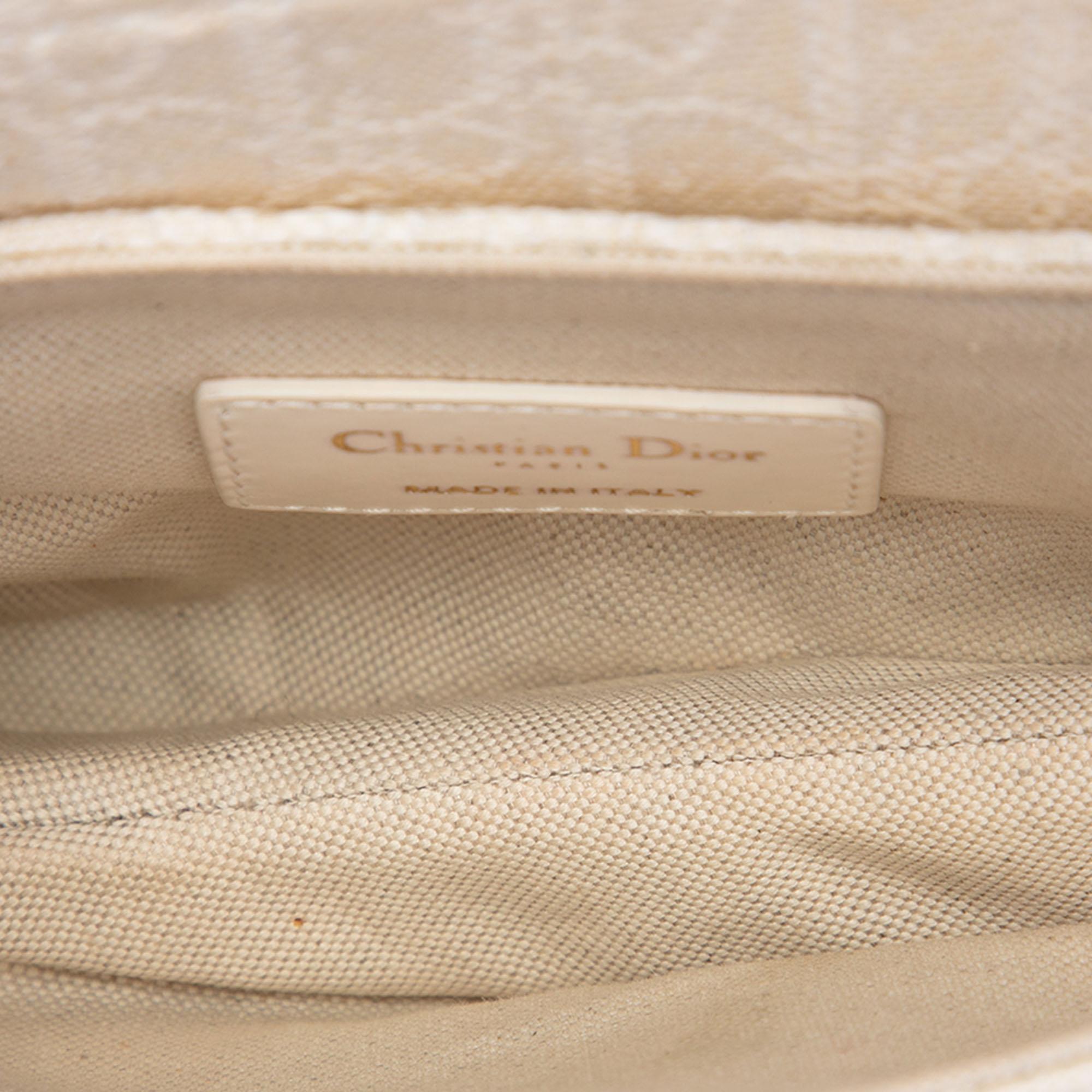 Dior Mini Oblique Embroidered Canvas Saddle Bag