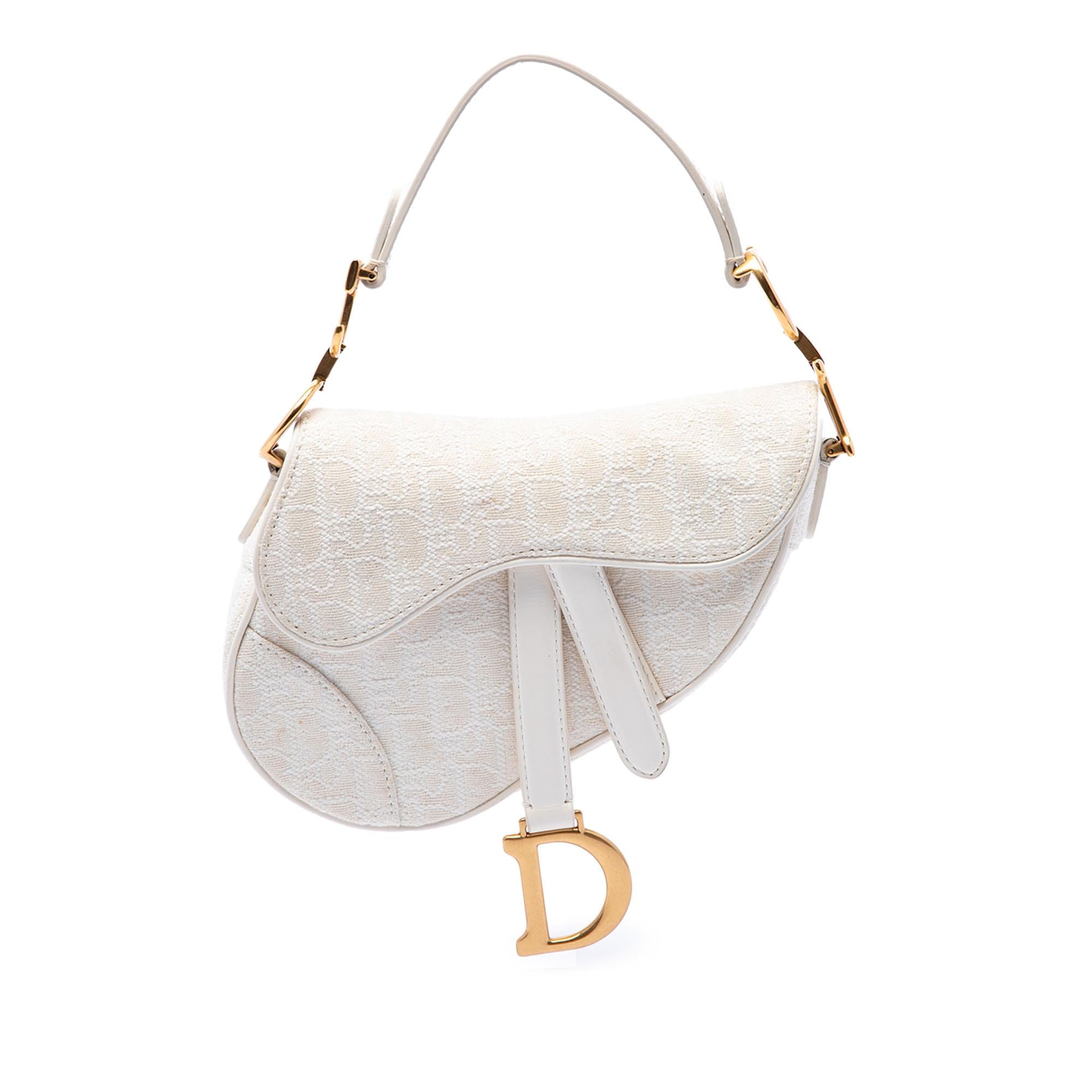 Dior Mini Oblique Embroidered Canvas Saddle Bag