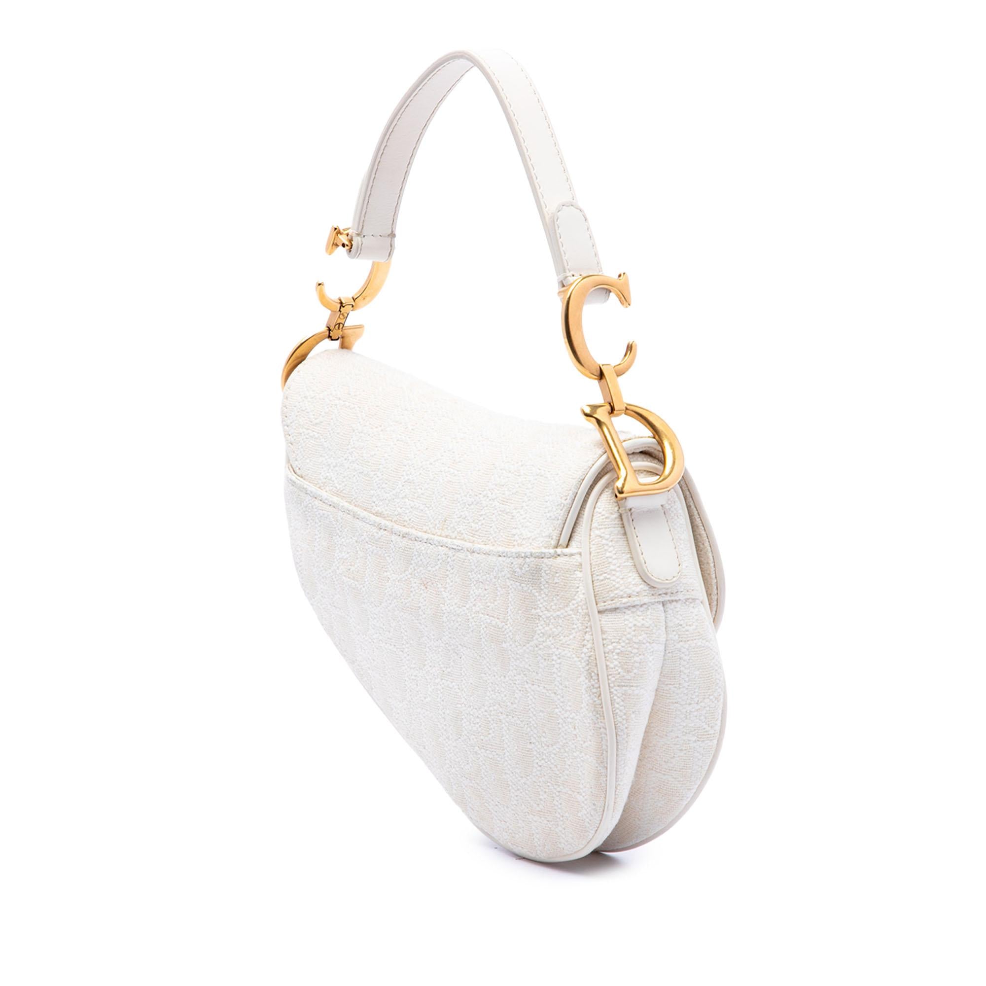 Dior Mini Oblique Embroidered Canvas Saddle Bag