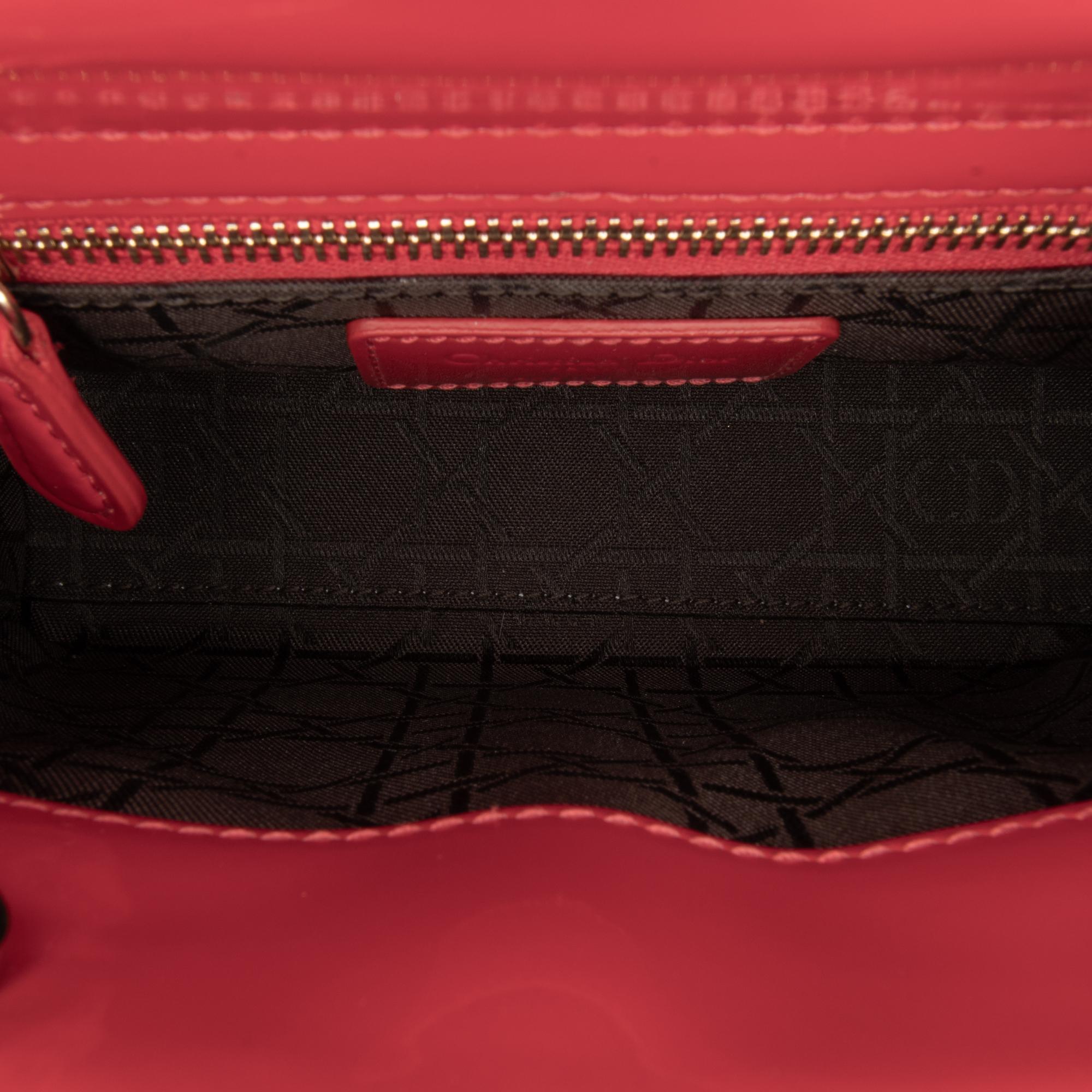 Dior Mini Patent Cannage Lady Dior (SHG-P63Gtn)