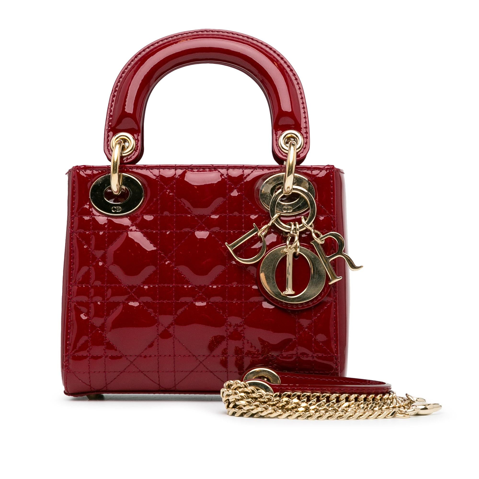 Dior Mini Patent Cannage Lady Dior (SHG-nahdcS)