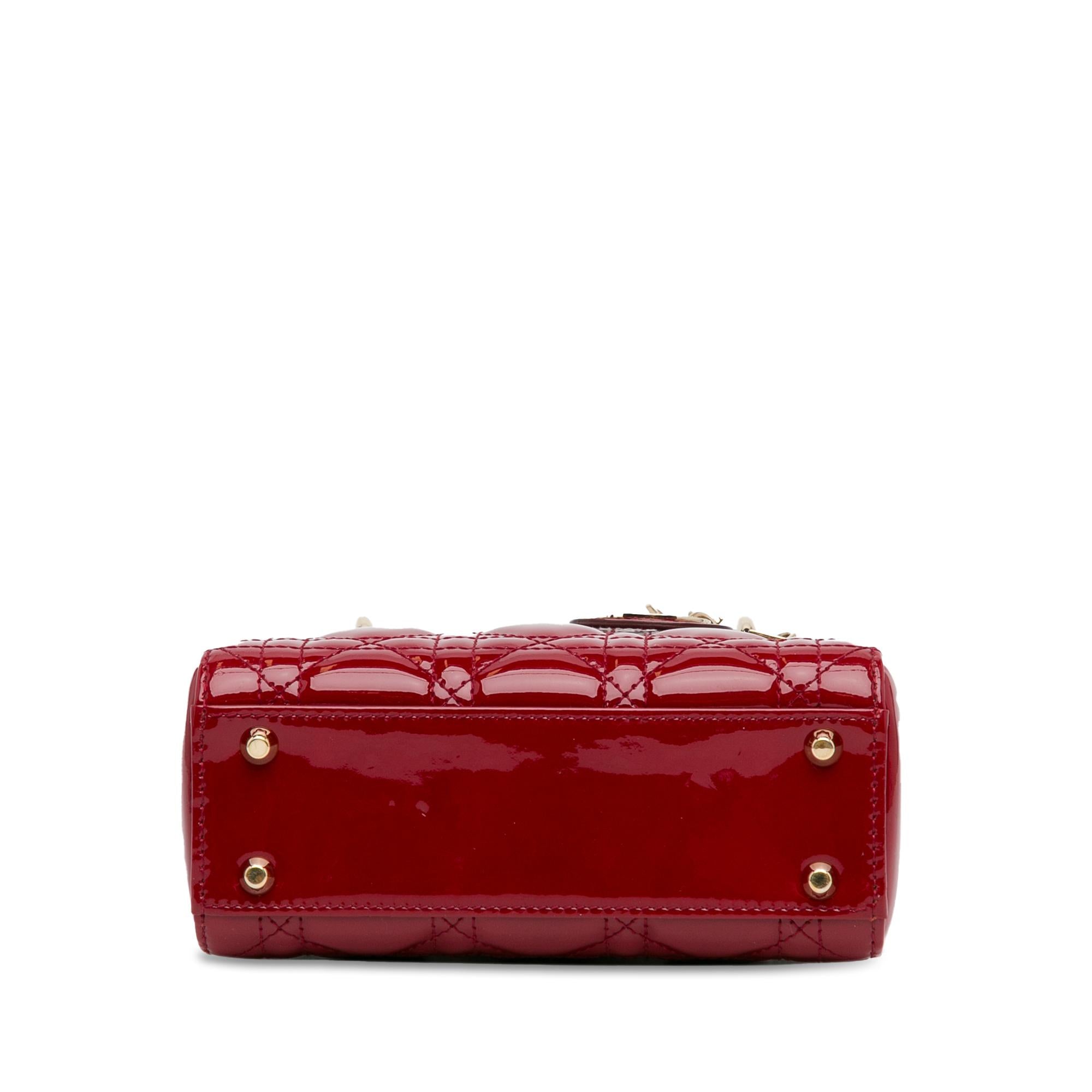 Dior Mini Patent Cannage Lady Dior (SHG-6VO4GV)